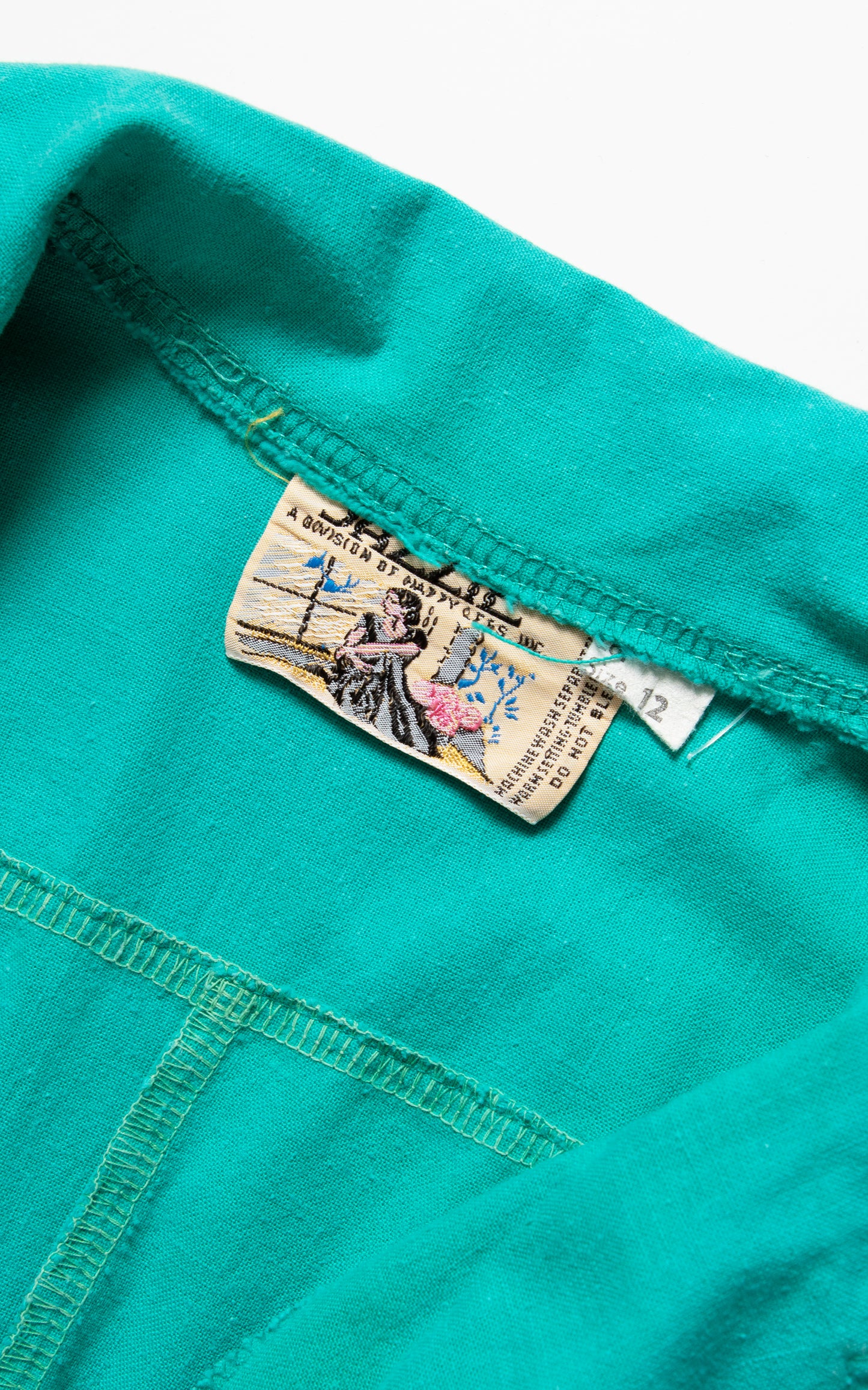 1970s Jade Cotton Workwear Jumpsuit | small/medium