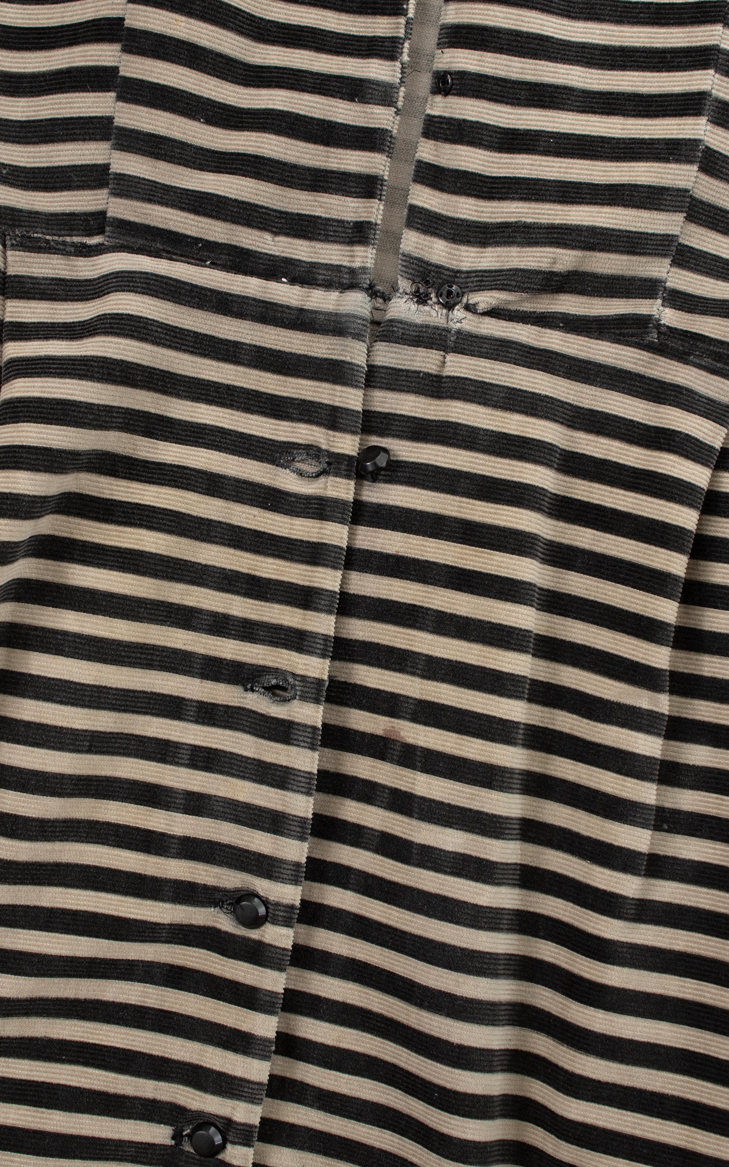 $65 DRESS SALE /// 1950s Striped Corduroy Shirt Dress | small