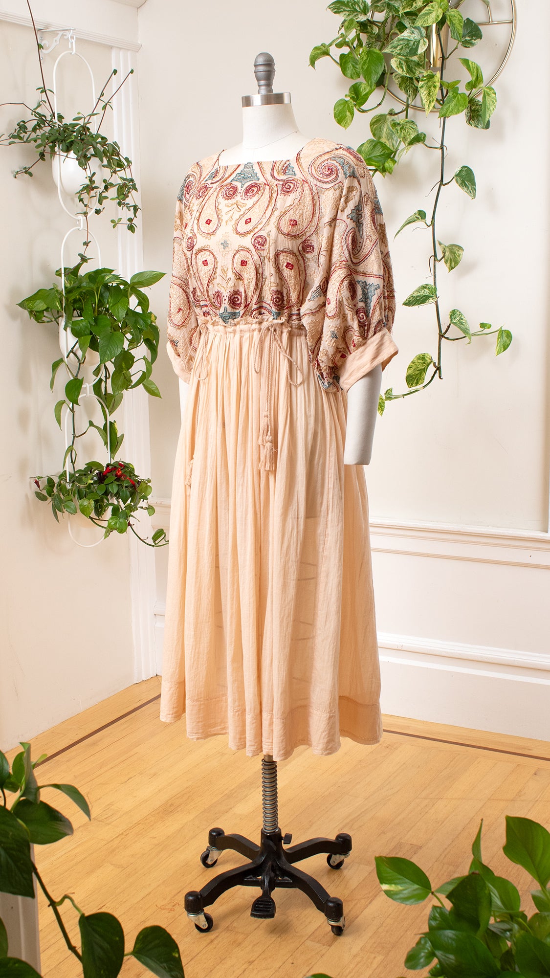 embroidered free people dress Embroidered Fable Midi Dress