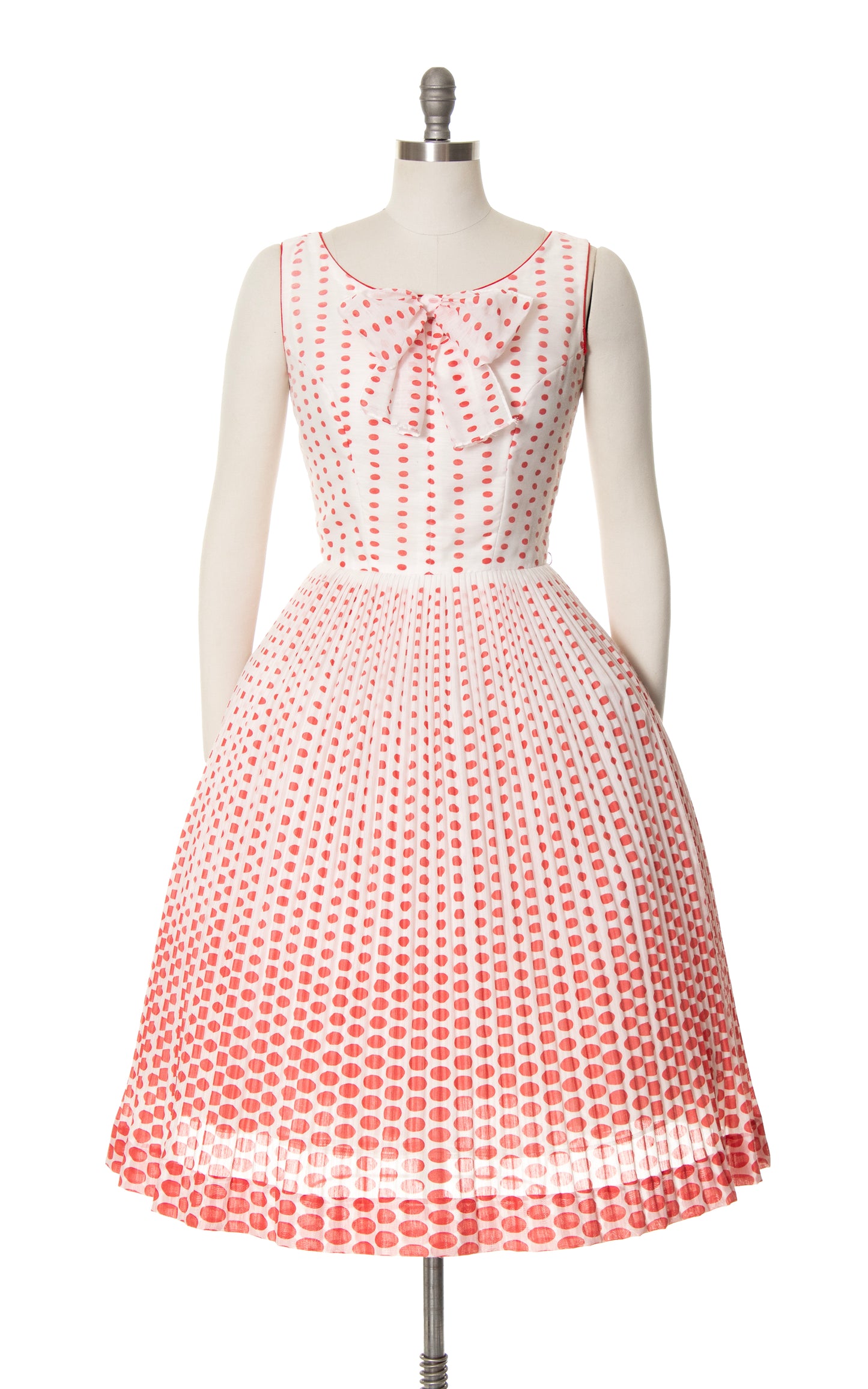 1950s L'AIGLON Polka Dot Sundress & Cardigan Set | medium