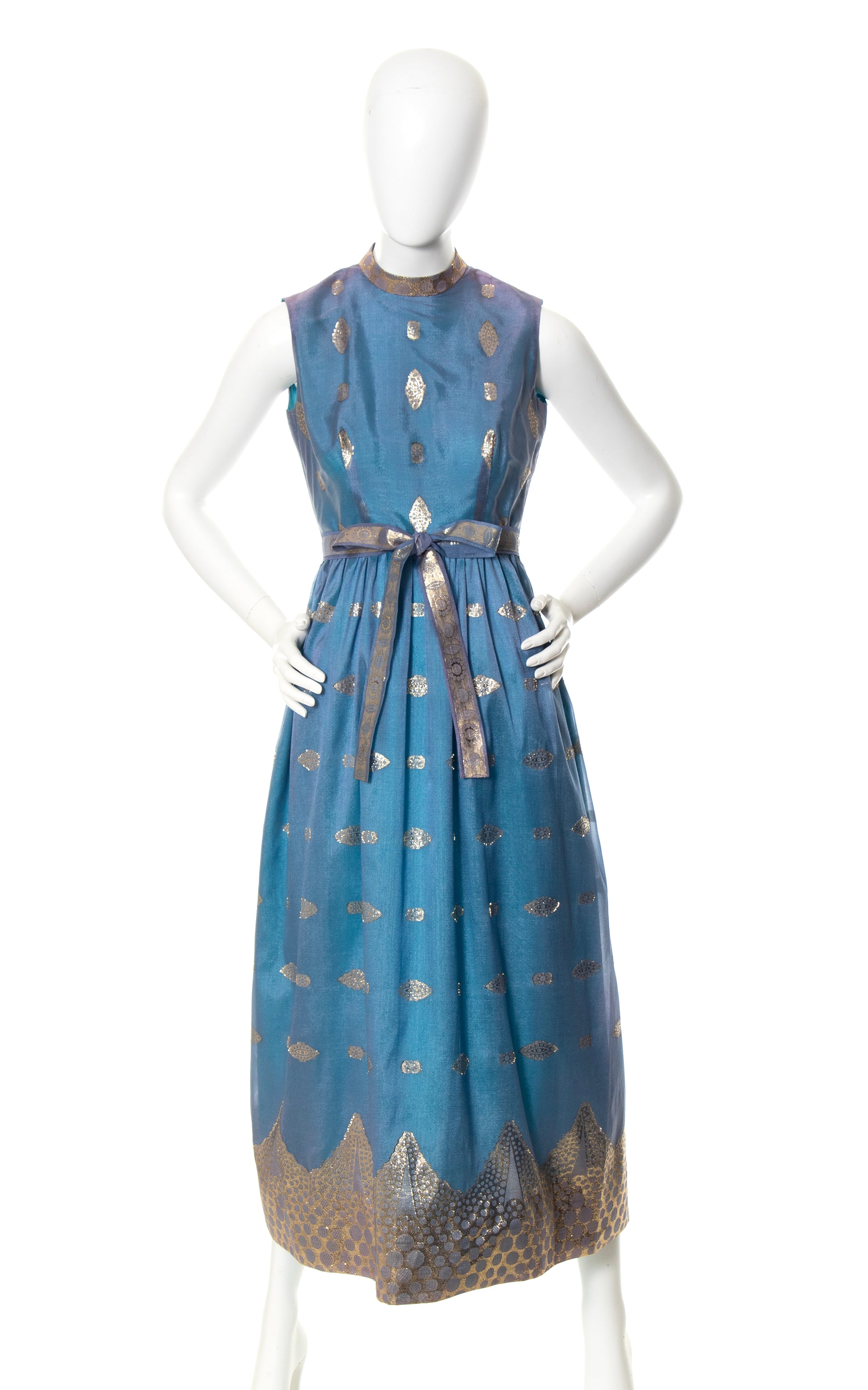 1960s Metallic Jacquard Party Dress | small Birthday Life Vintage 1960s Metallic Jacquard Party Dress | small Birthday Life Vintage