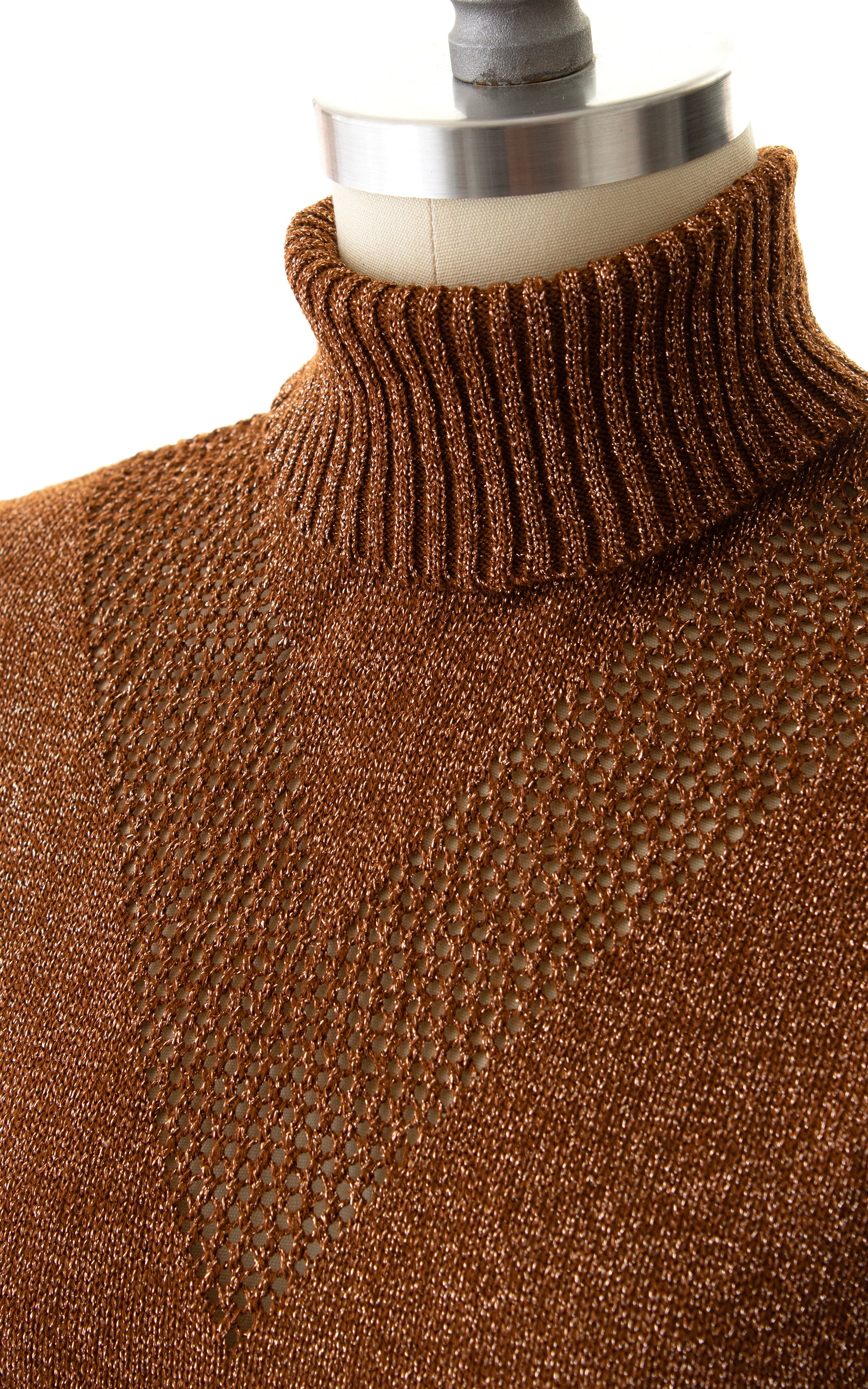 1970s WENJILLI Metallic Copper Sweater Dress | x-small/small/medium Birthday Life Vintage 1970s WENJILLI Metallic Copper Sweater Dress | x-small/small/medium Birthday Life Vintage