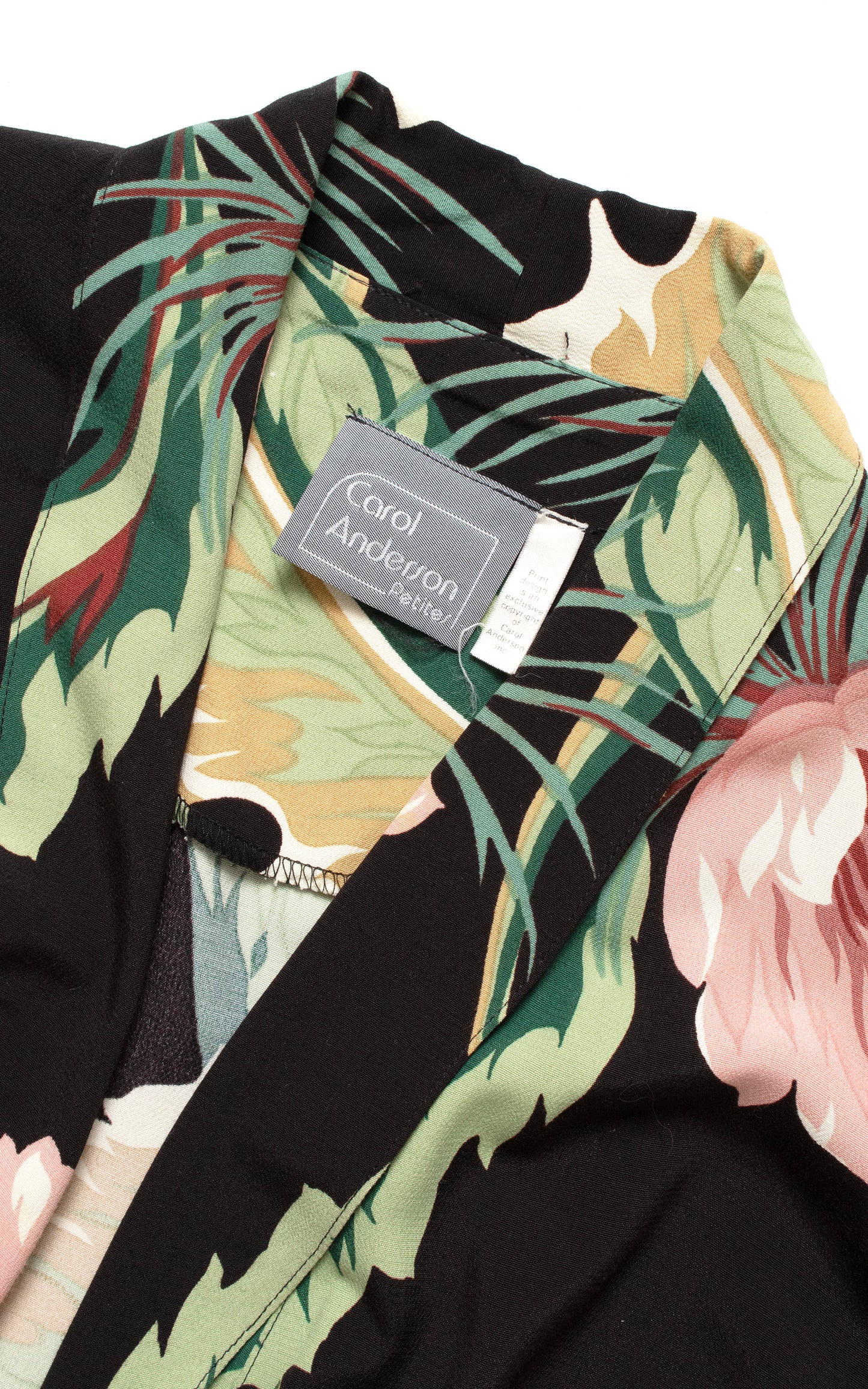 1980s CAROL ANDERSON Floral Print Sarong Dress | x-small/small