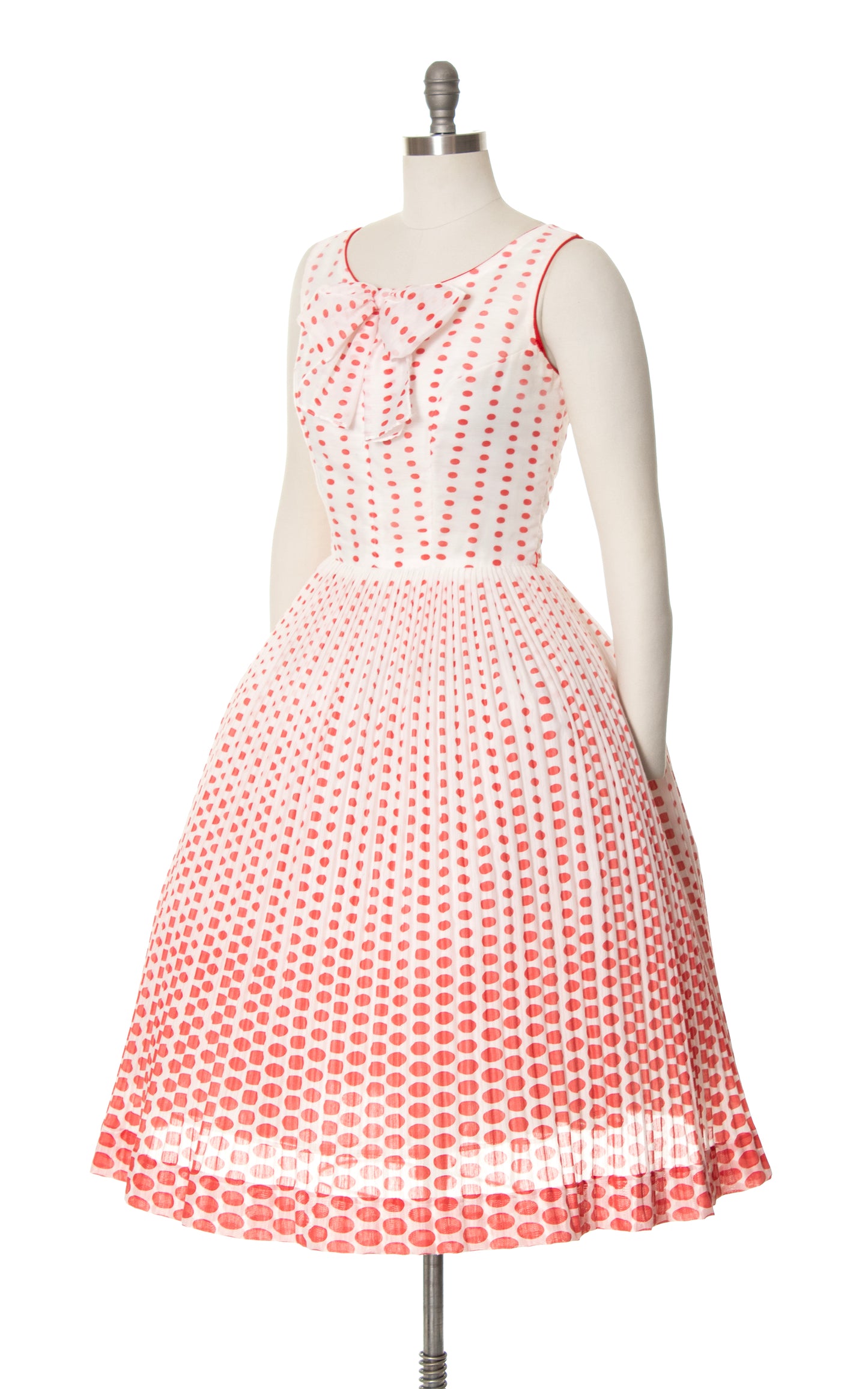 1950s L'AIGLON Polka Dot Sundress & Cardigan Set | medium