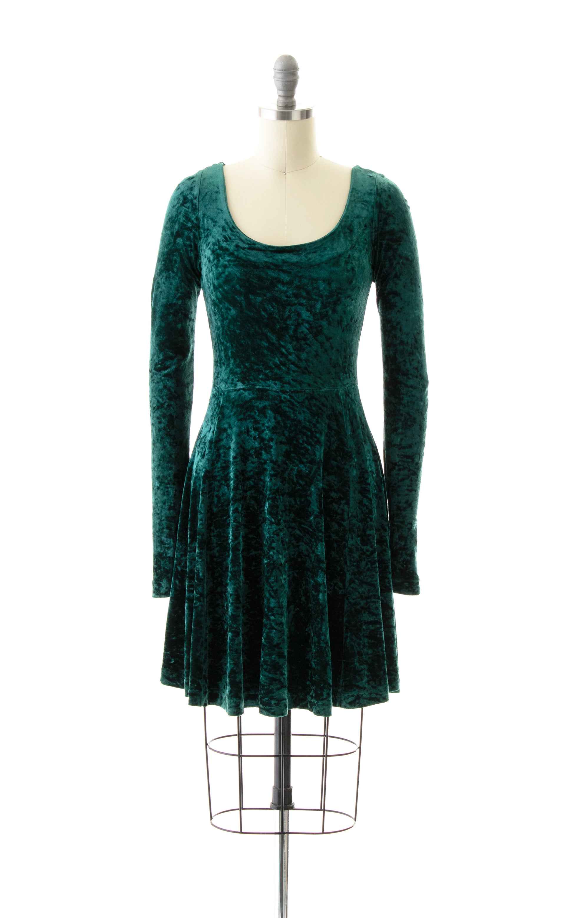 1990s BETSEY JOHNSON Crushed Velvet Skater Dress | x-small Birthday Life Vintage 1990s BETSEY JOHNSON Crushed Velvet Skater Dress | x-small Birthday Life Vintage