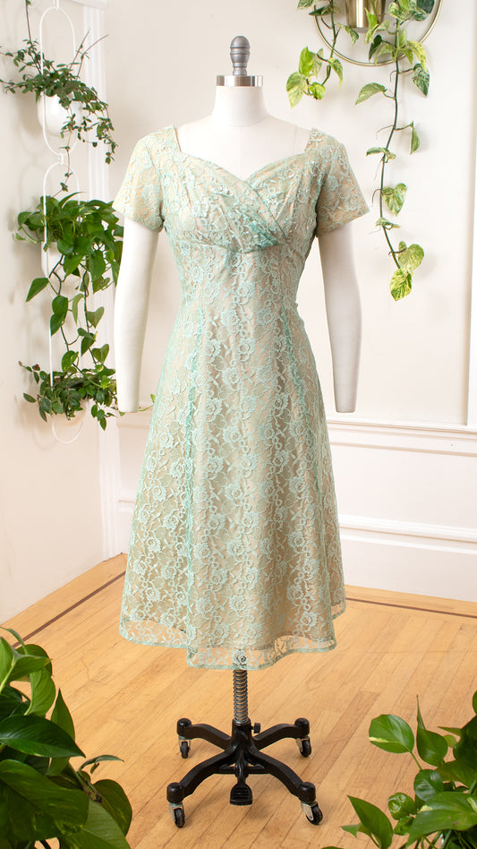 NEW ⭐️ Vintage 1960s EMMA DOMB Mint Lace Party Dress | medium/large