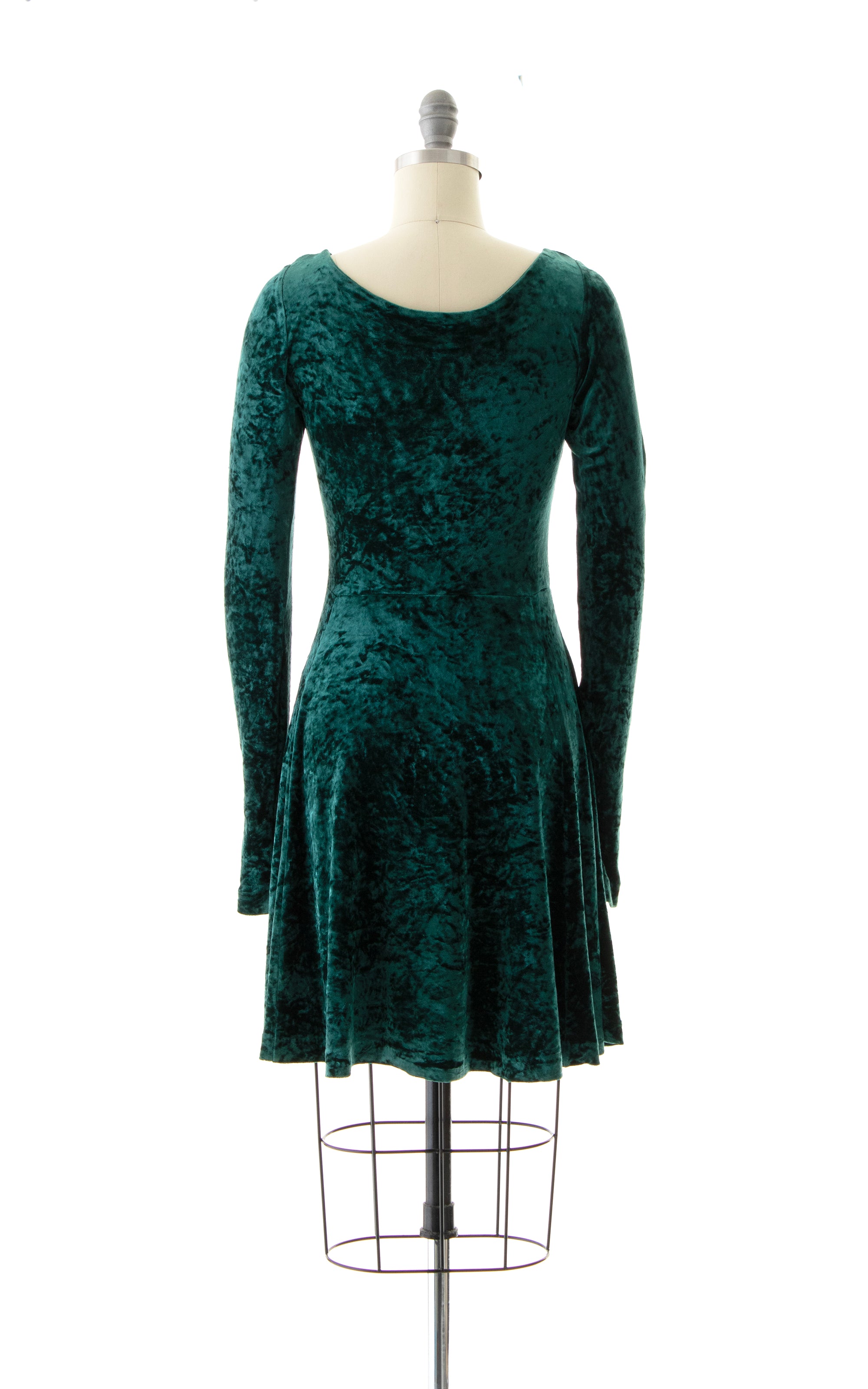 NEW ARRIVAL || 1990s BETSEY JOHNSON Crushed Velvet Skater Dress | x-small