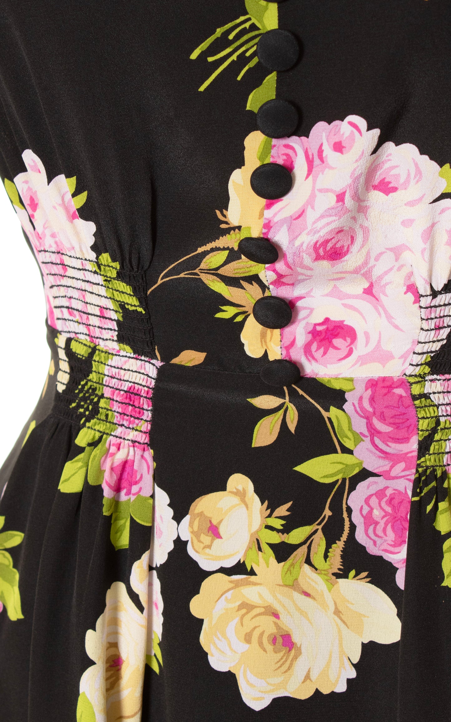 2000s BETSEY JOHNSON Floral Silk Dress | medium
