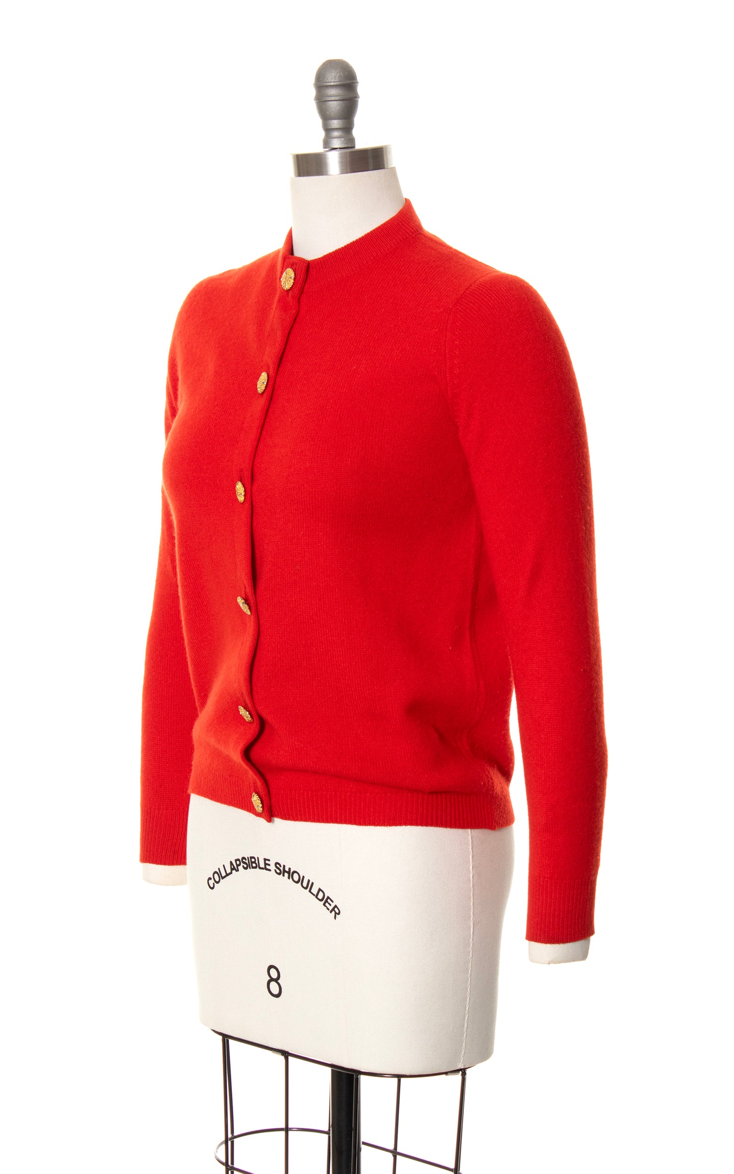 1970s Red Cashmere Knit Cardigan | small/medium