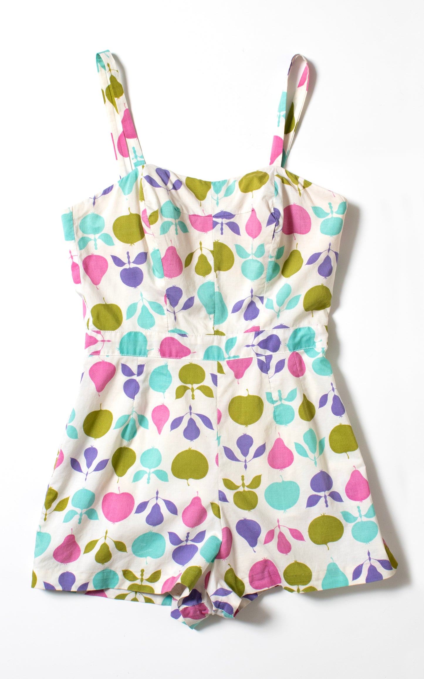 1950s Fruit Novelty Print Romper | x-small