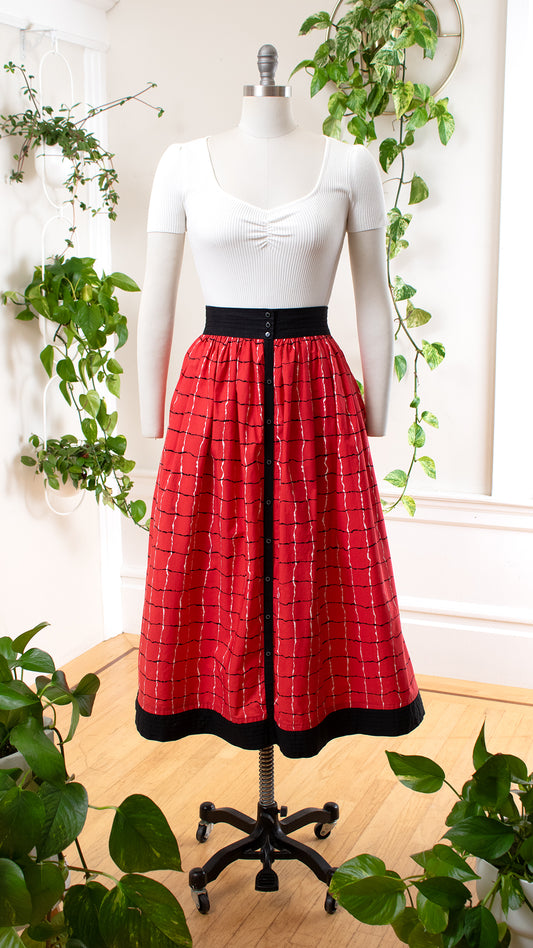 1980s JEANNE MARC Plaid Skirt | small