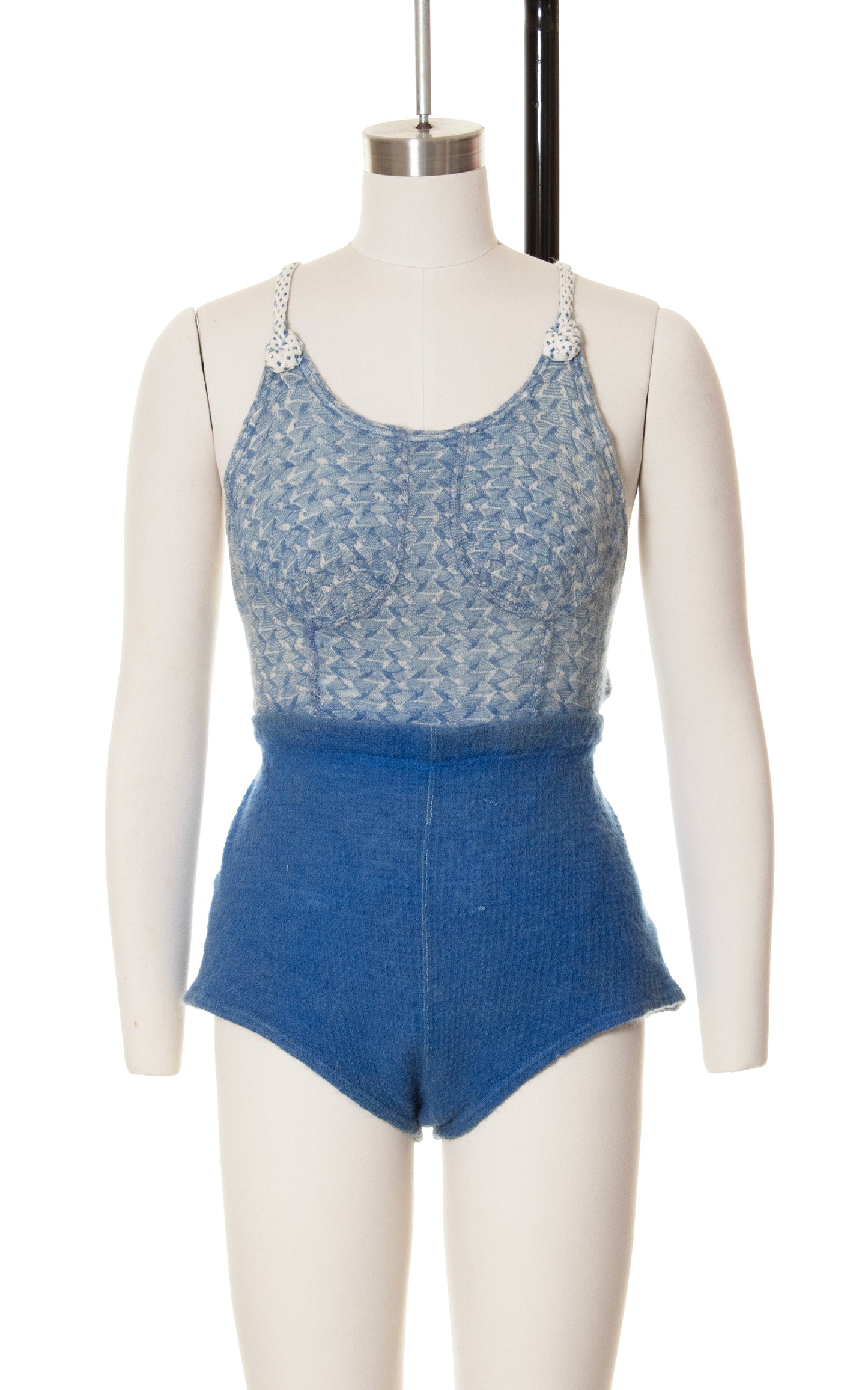 1930s Wool Strappy Open Back Swimsuit | medium