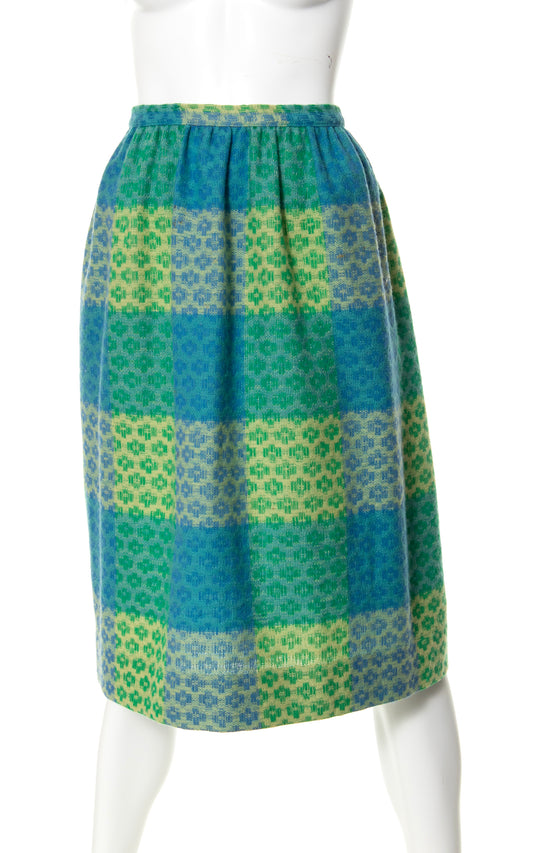 NEW ARRIVAL || 1950s JANTZEN Plaid Wool Skirt | small