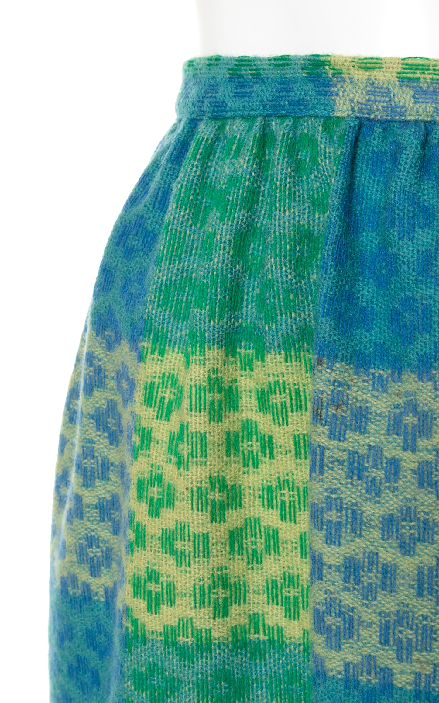 1950s JANTZEN Plaid Wool Skirt | small