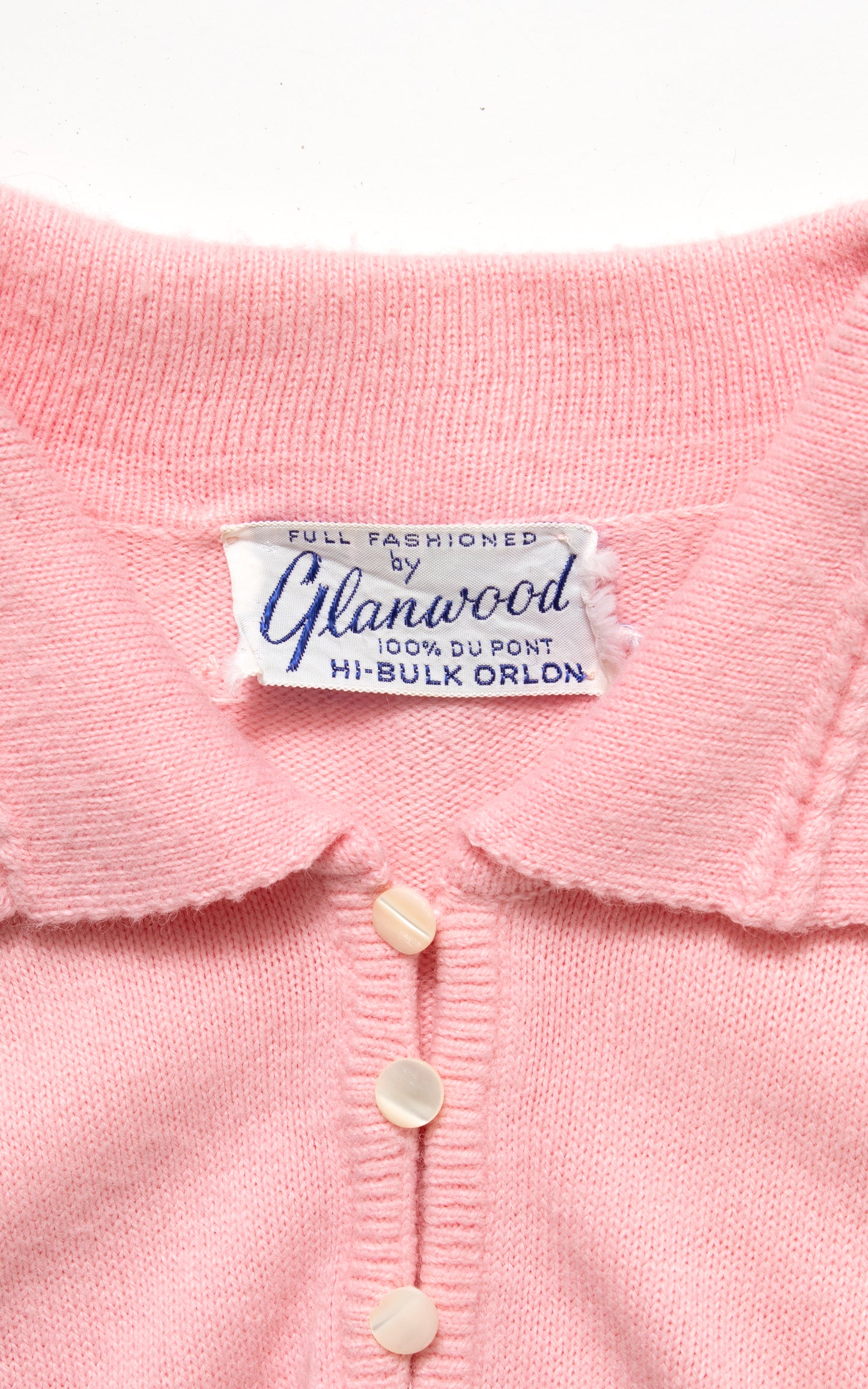 1960s Light Pink Knit Acrylic Sweater Top | small/medium