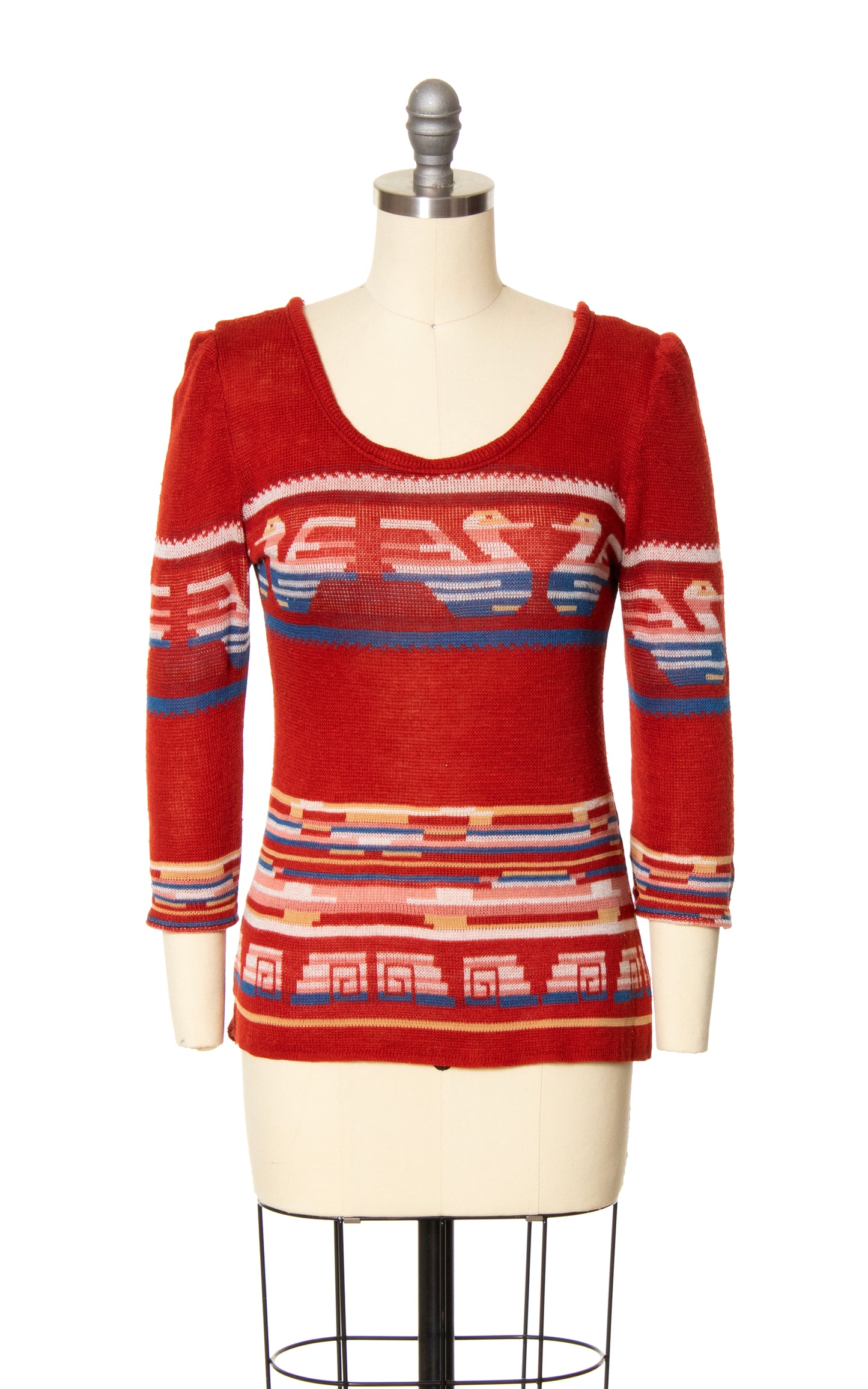1970s Swan Novelty Sweater | x-small/small