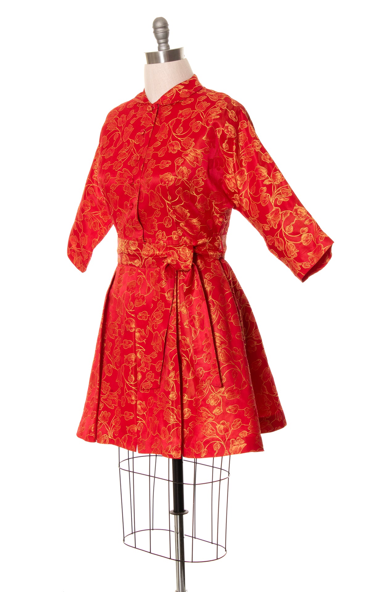 Hostess Jacket 1960s Floral Jacquard Hostess Jacket | medium – Birthday Life Vintage