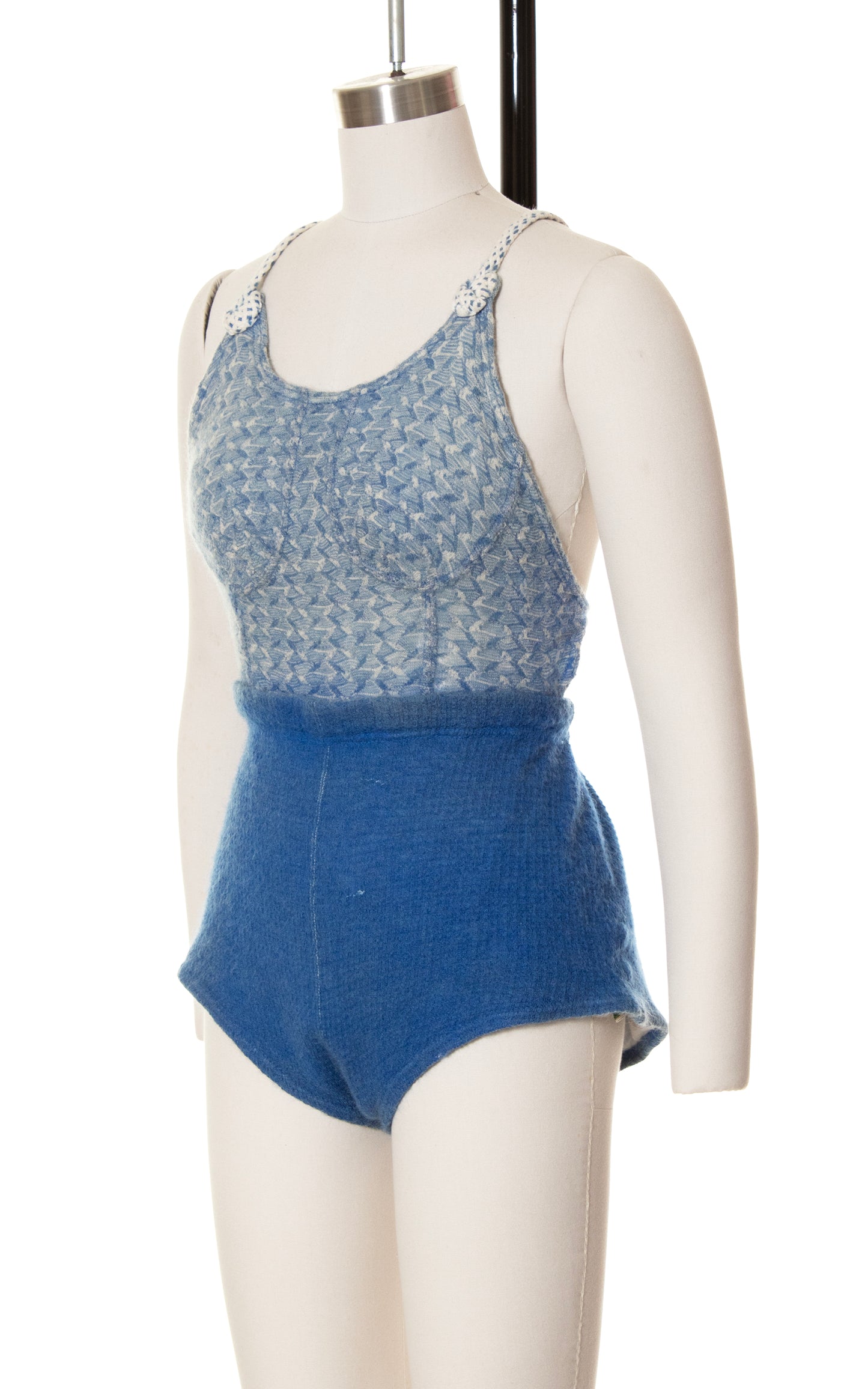 1930s Wool Strappy Open Back Swimsuit | medium