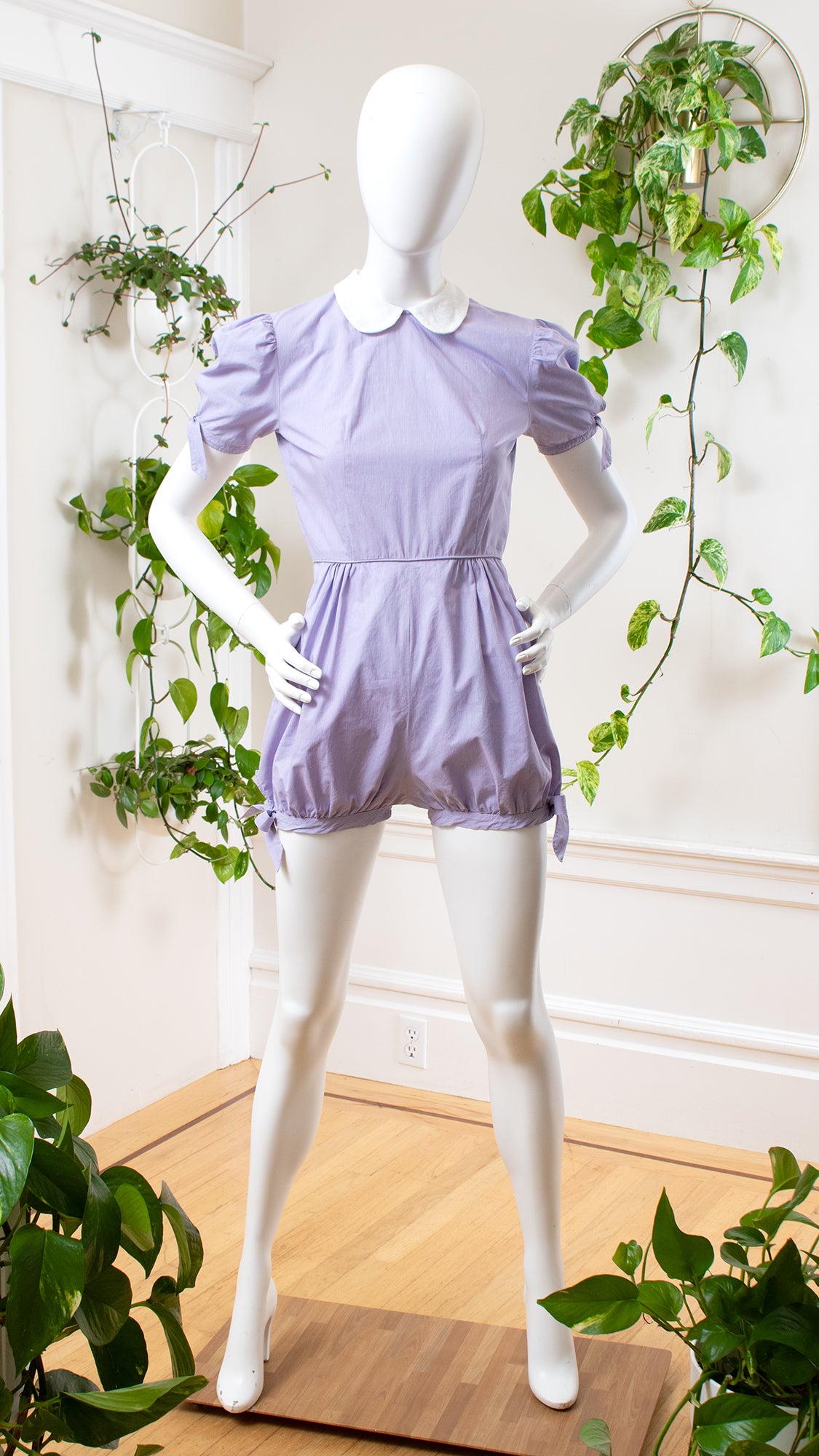 1940s Pastel Purple Romper | small