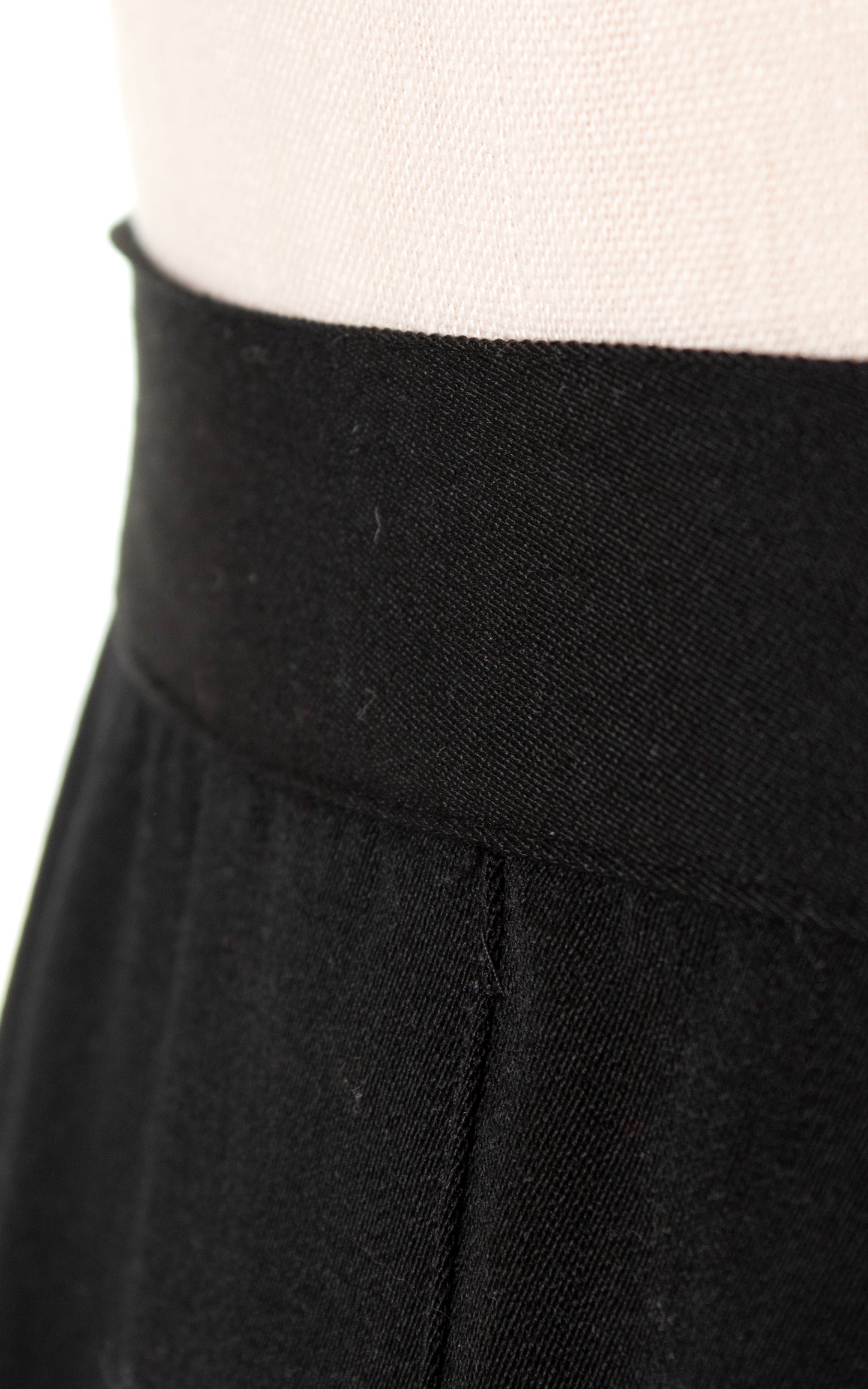 1940s 1950s Black Wool Gabardine Skirt | large