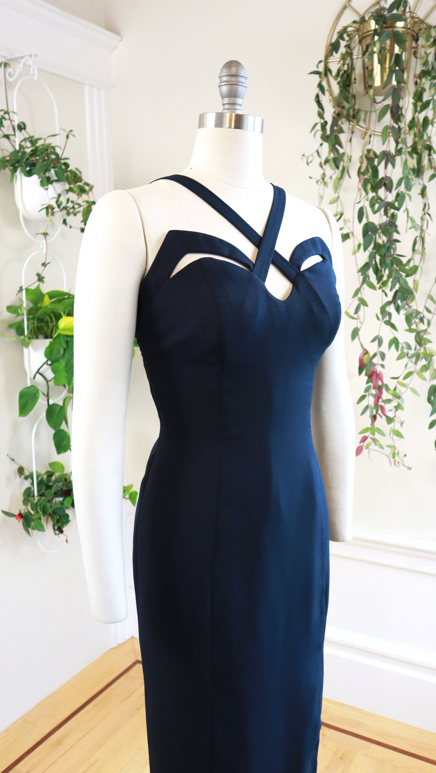 1990s "Indecent Proposal" Thierry Mugler Inspired Maxi Dress | small/medium