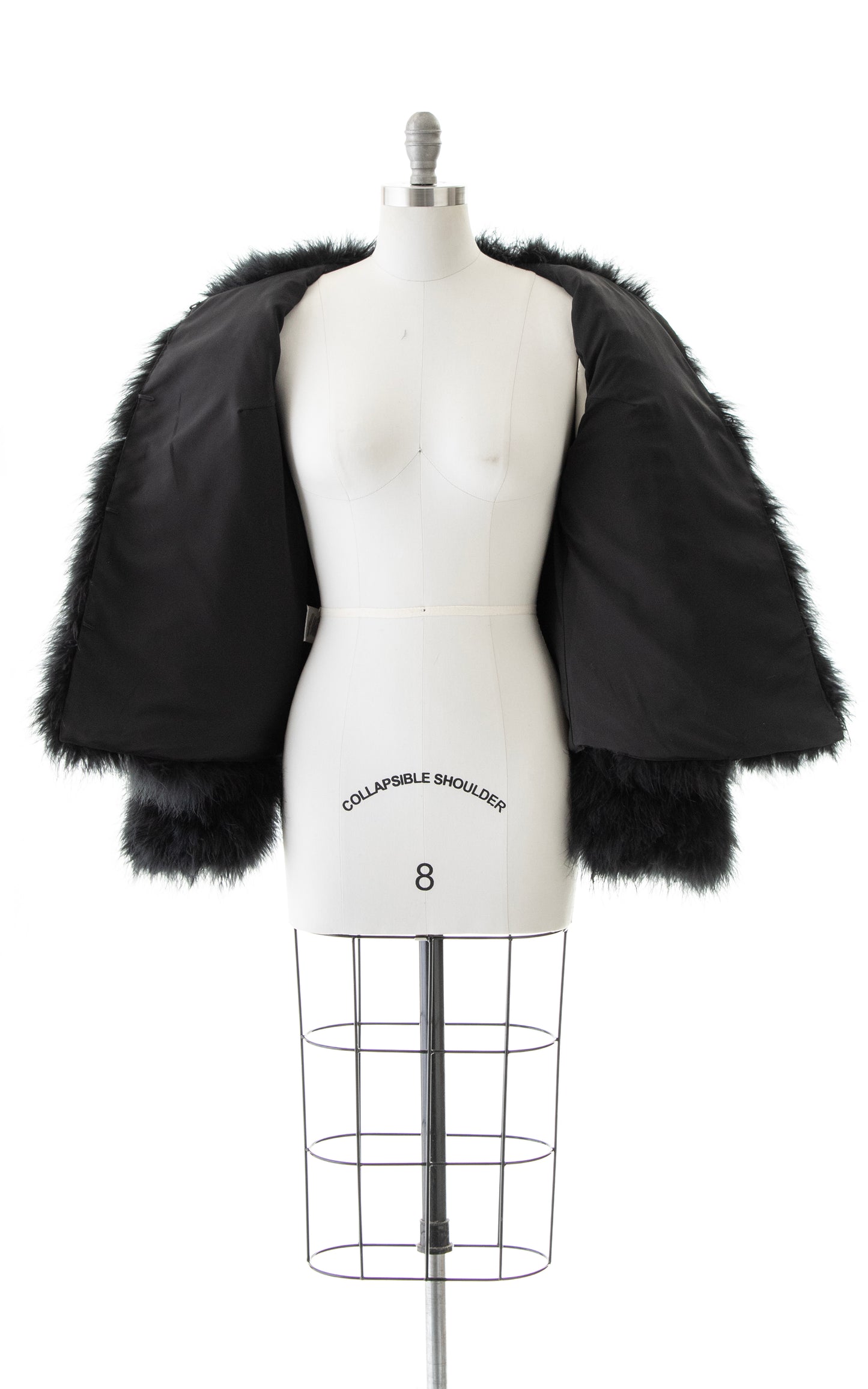 Modern 1970s Style BCBGMAXAZRIA Ostrich Feather Jacket | large