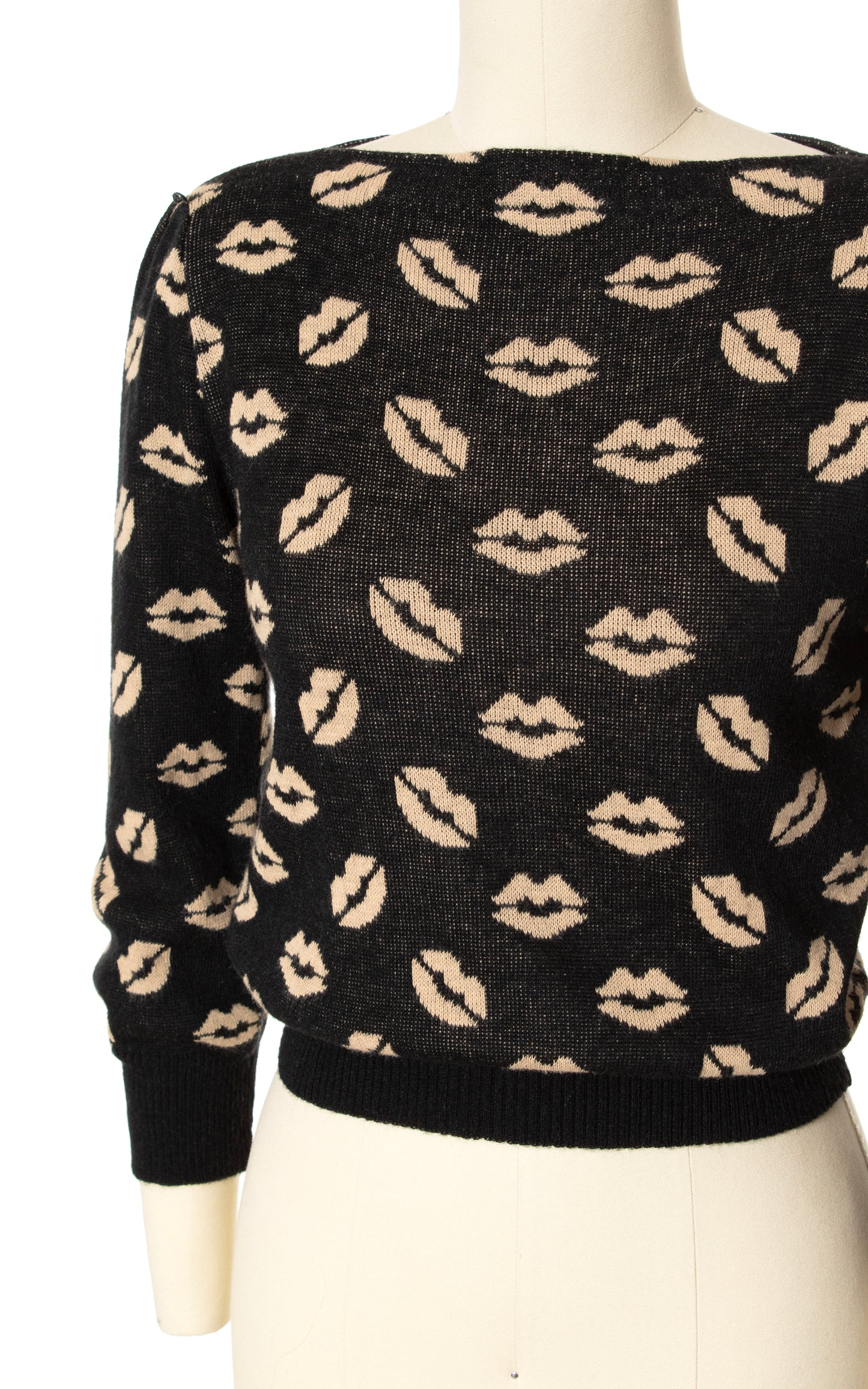 1970s Lips Novelty Sweater | x-small/small