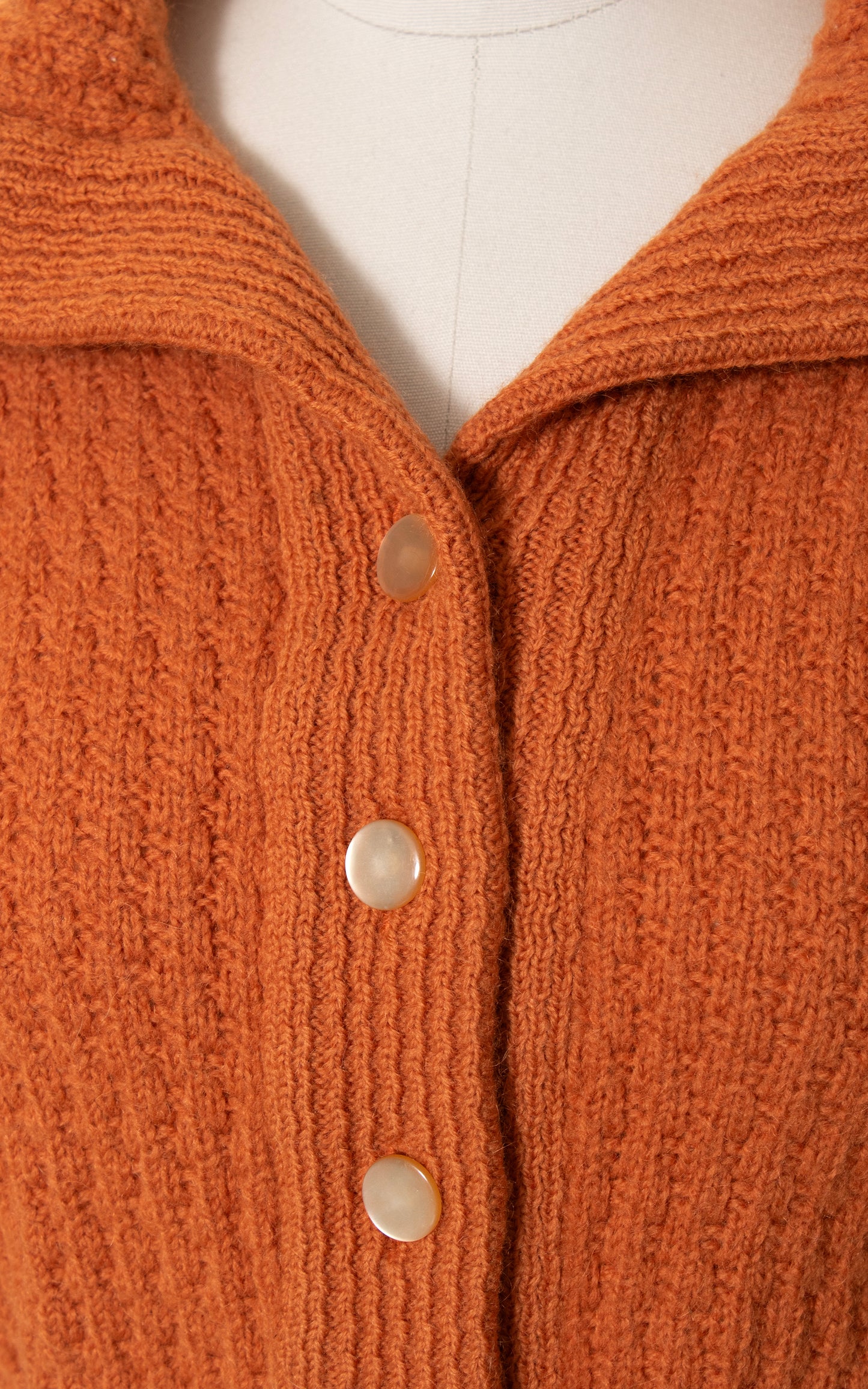 1950s Burnt Orange Cropped Cardigan | small/medium