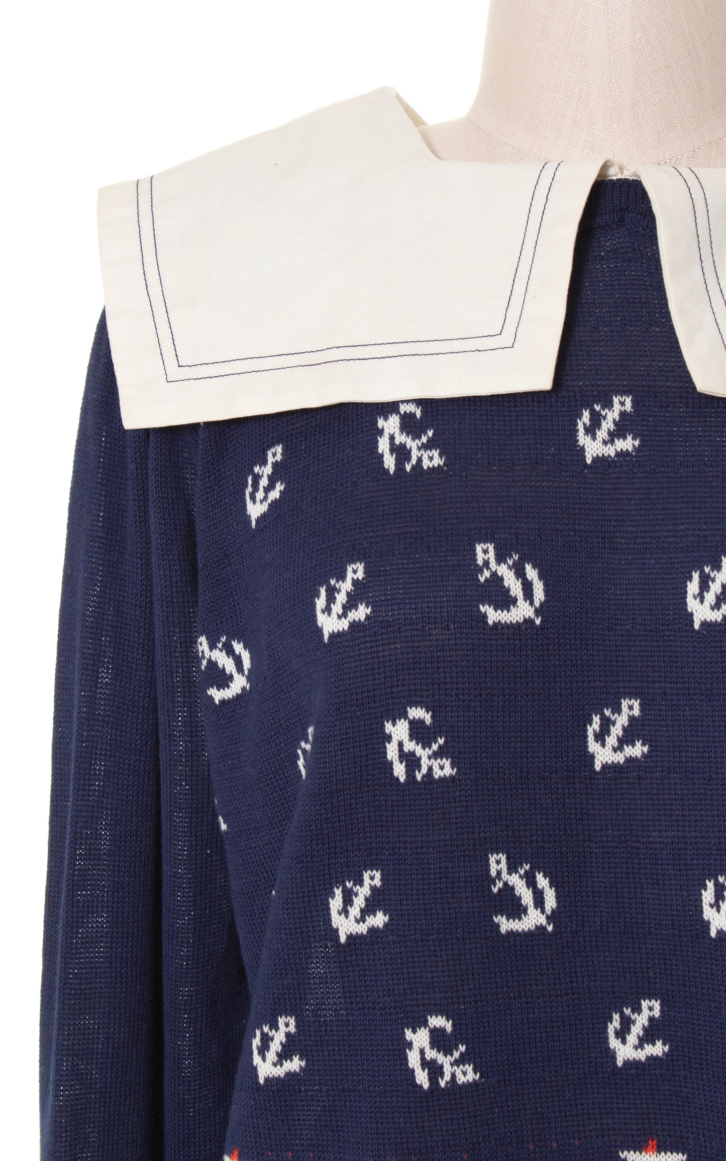 1980s DEADSTOCK Nautical Novelty Print Knit Sweater | x-large