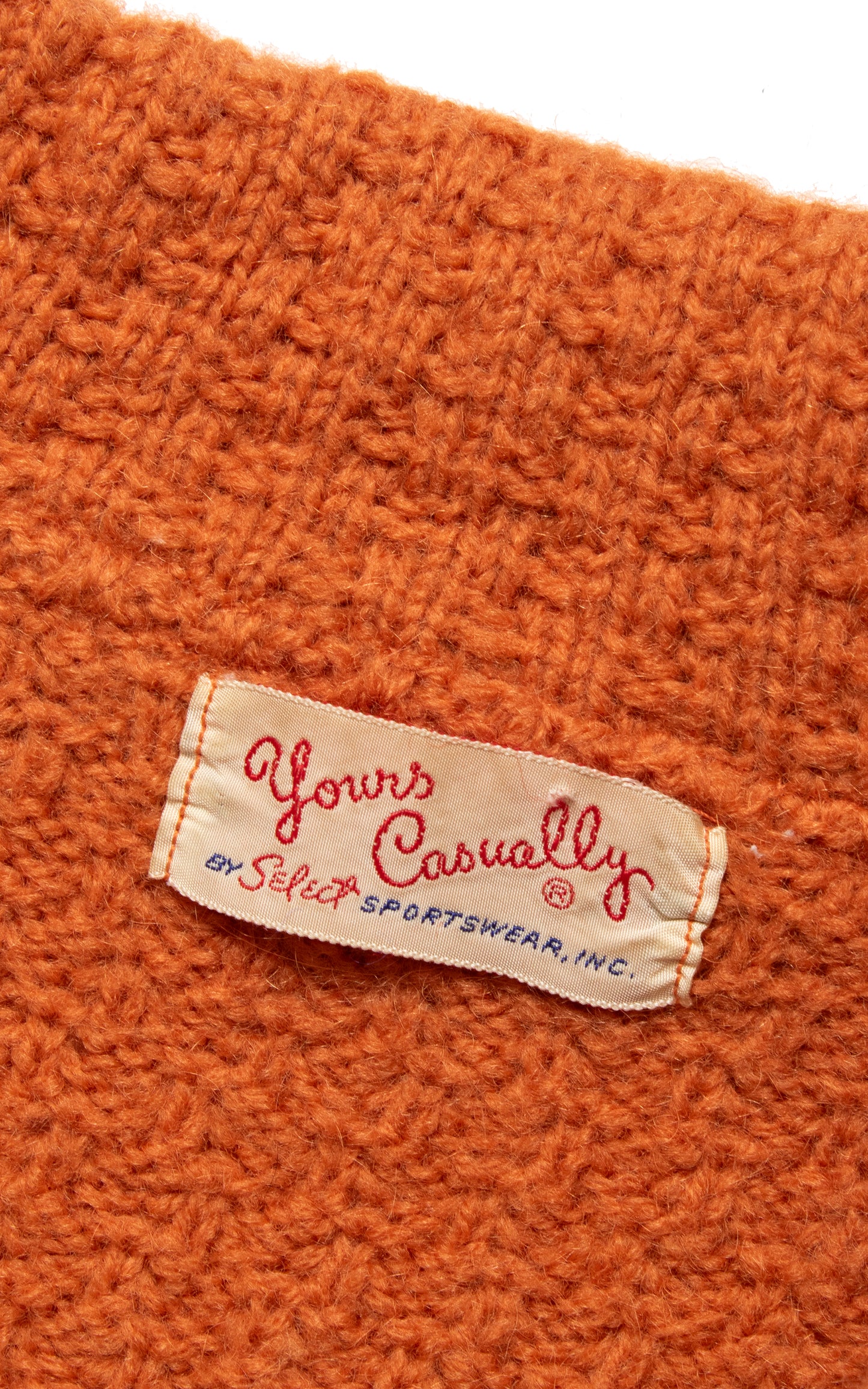 1950s Burnt Orange Cropped Cardigan | small/medium