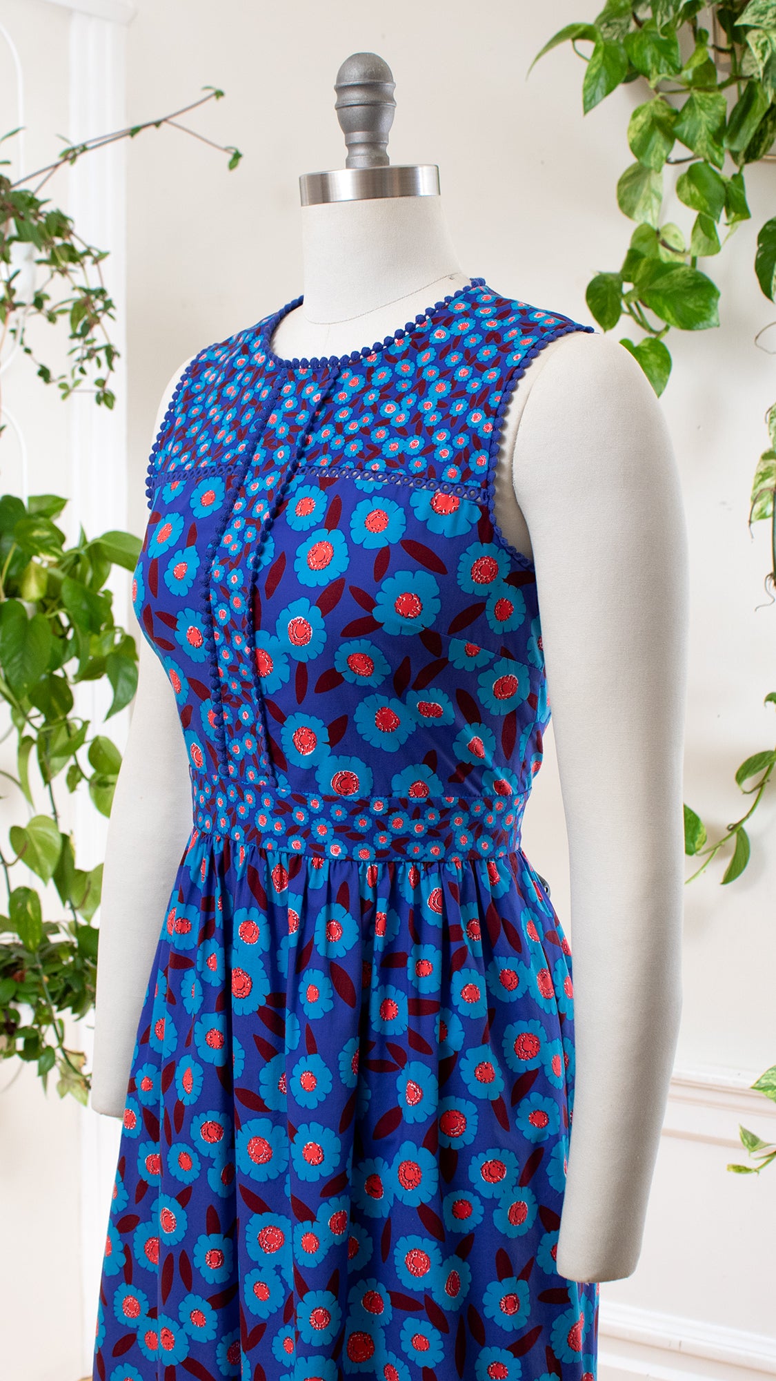Modern KATE SPADE Blue Floral Sundress | medium Birthday Life Vintage Modern KATE SPADE Blue Floral Sundress | medium Birthday Life Vintage