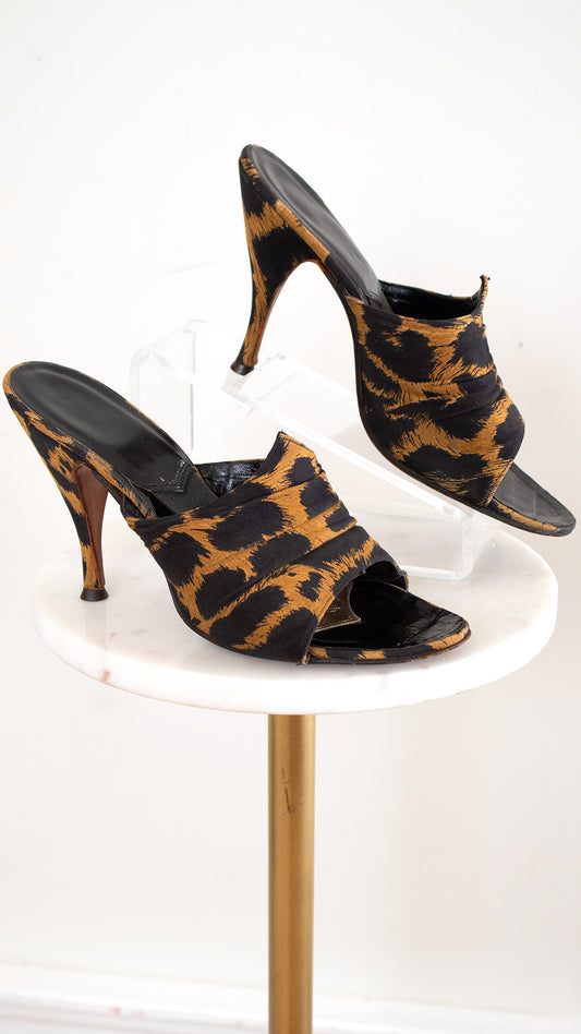 NEW ⭐️ 1950s Animal Print Stiletto Springolators | size US 10