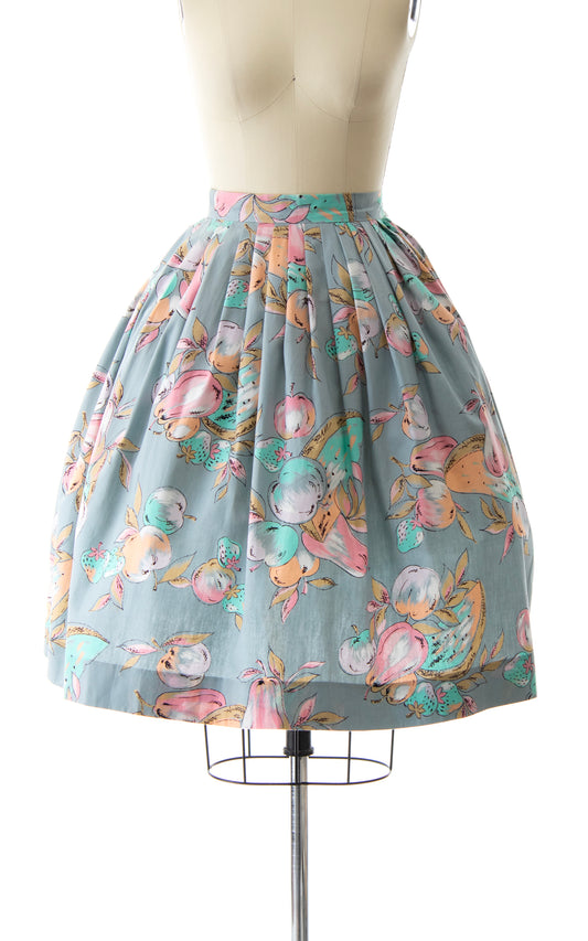 NEW ARRIVAL || 1950s Fruit Novelty Print Skirt | x-small