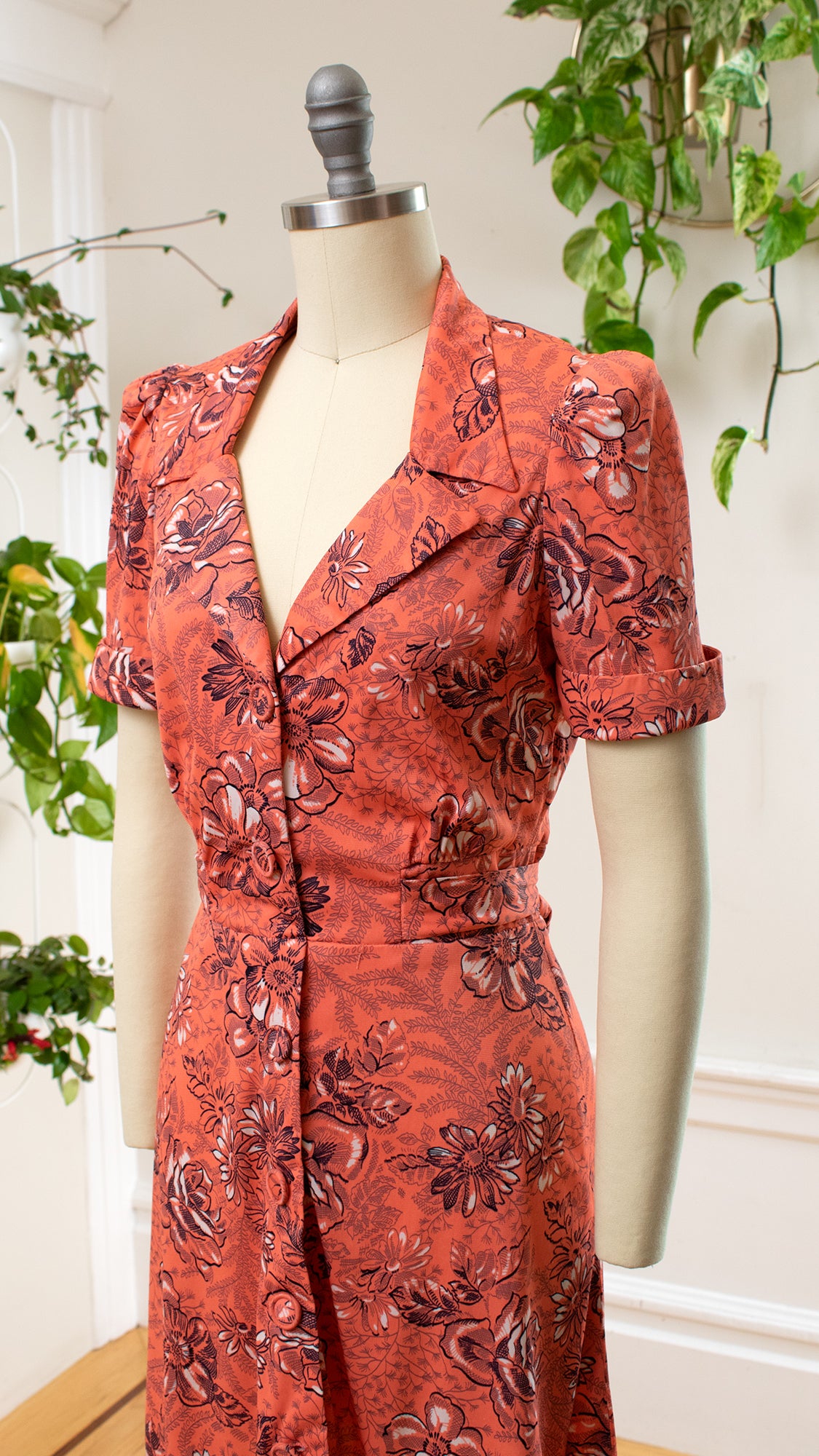 1970s Rose Mini Dress | x-small/small