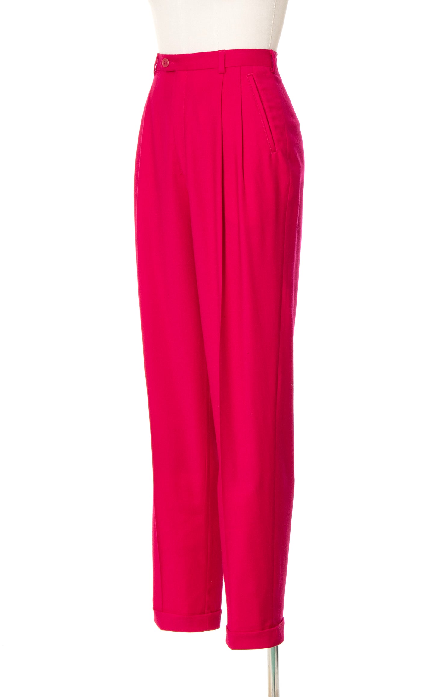 1980s Hot Pink Wool Pants | x-small/small