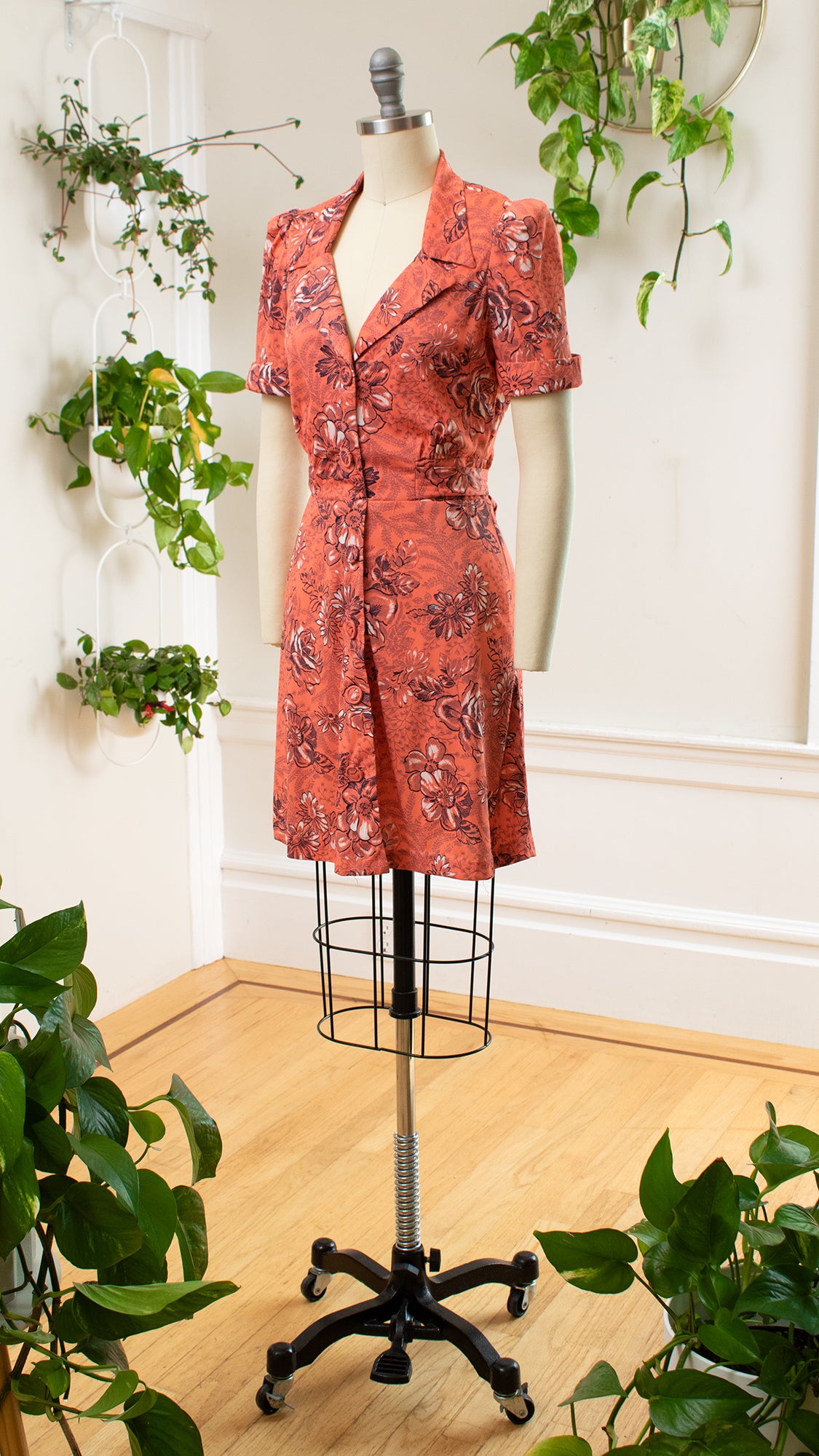 1970s Rose Mini Dress | x-small/small