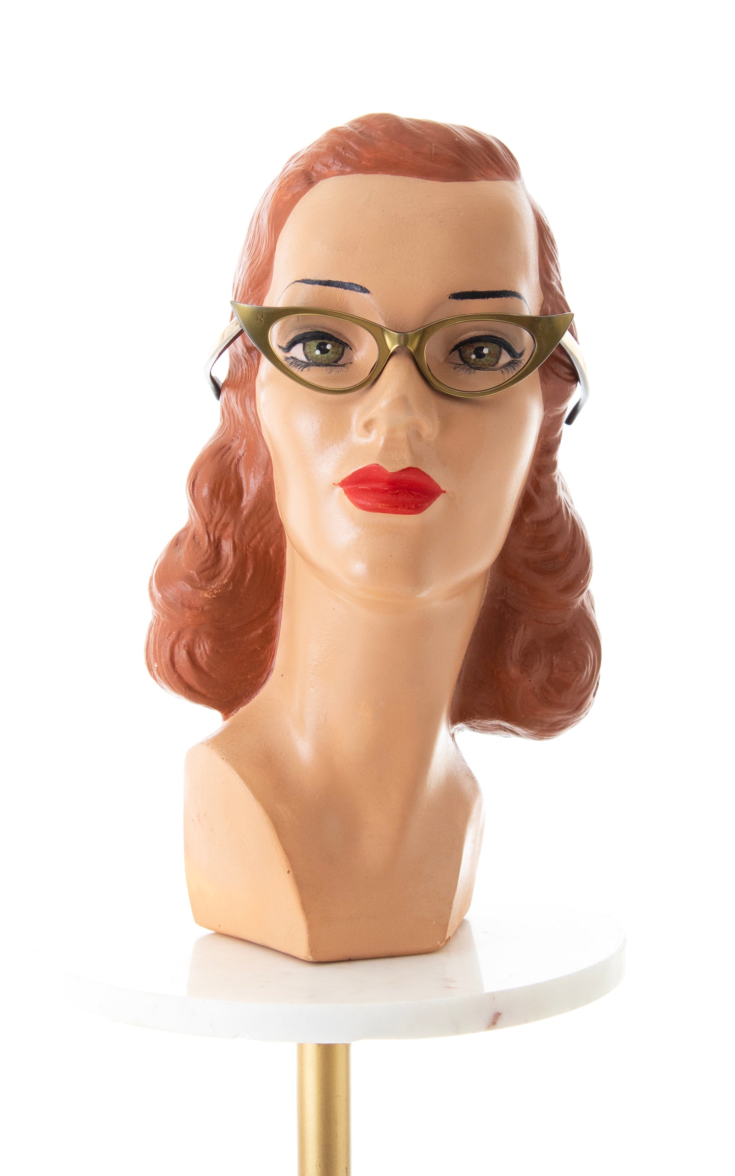 1950s Gold Cat Eye Glasses Frames