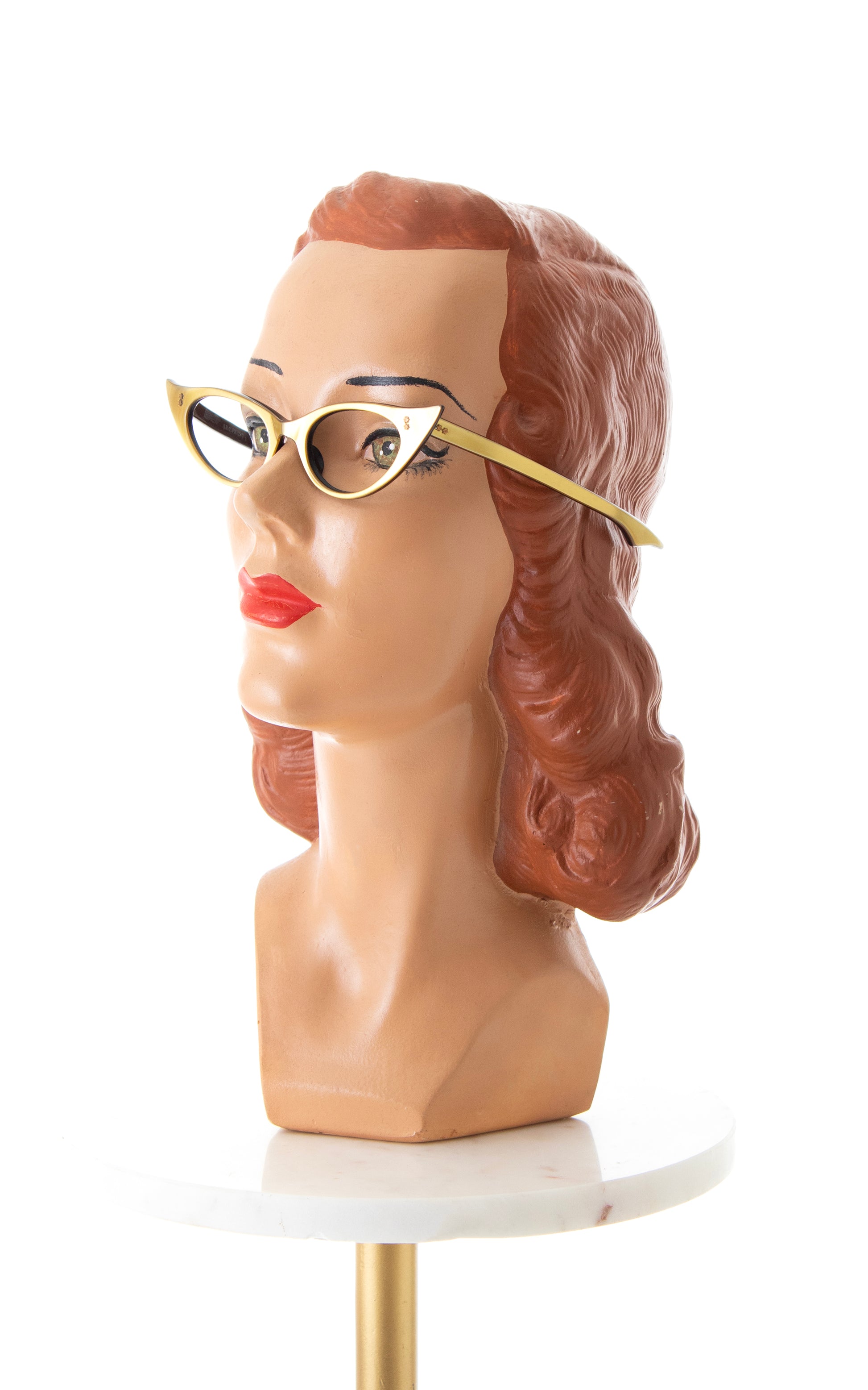 Gold Cat Eye Glasses Womens 1950s Gold Cat Eye Glasses Frames