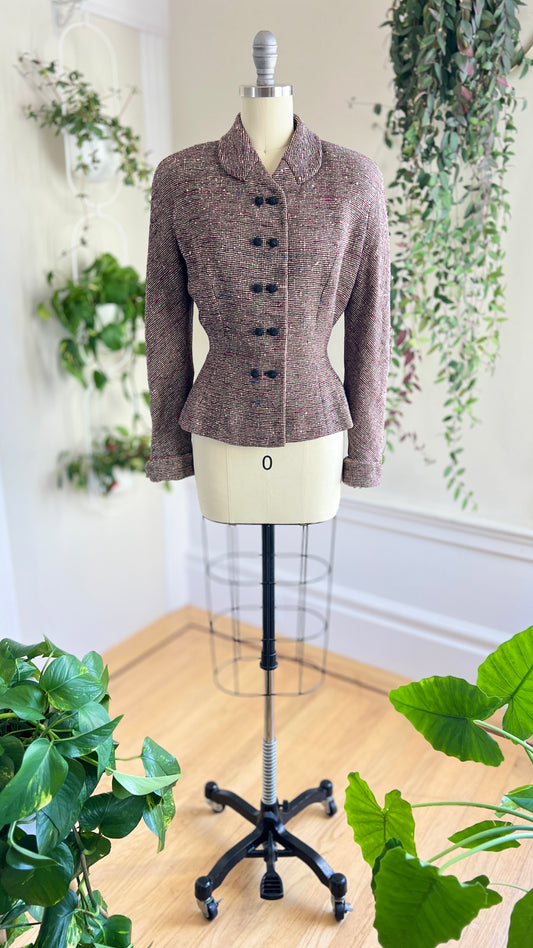 1940s 1950s Flecked Wool Blazer | small