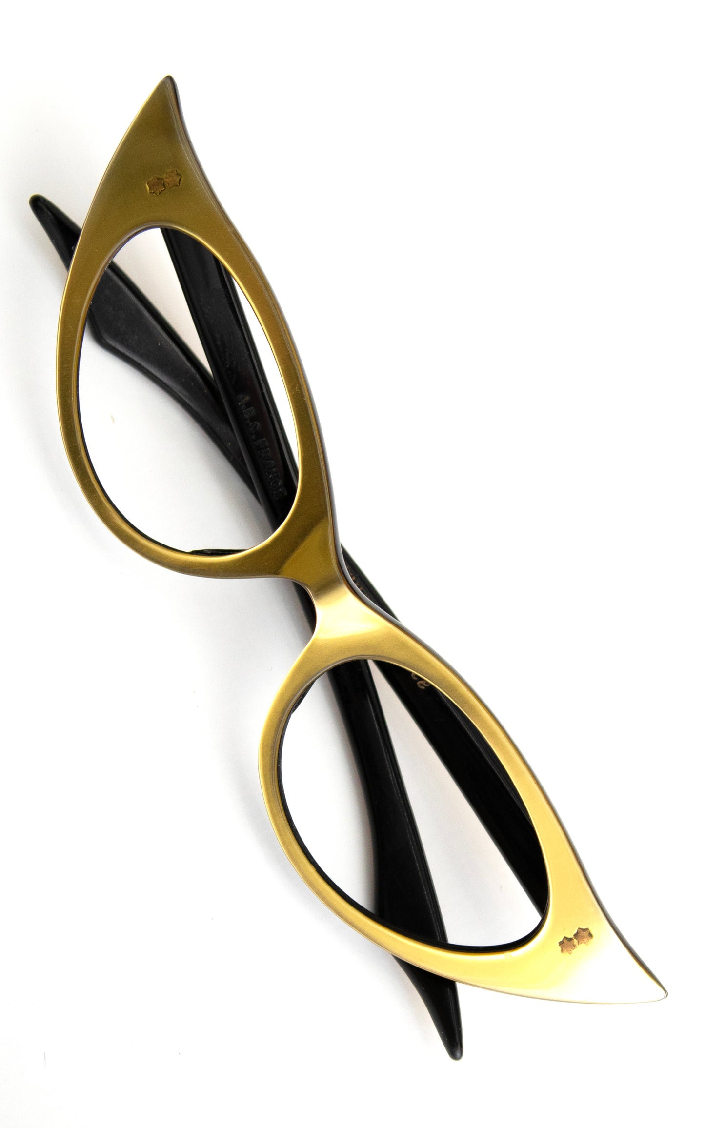 1950s Gold Cat Eye Glasses Frames