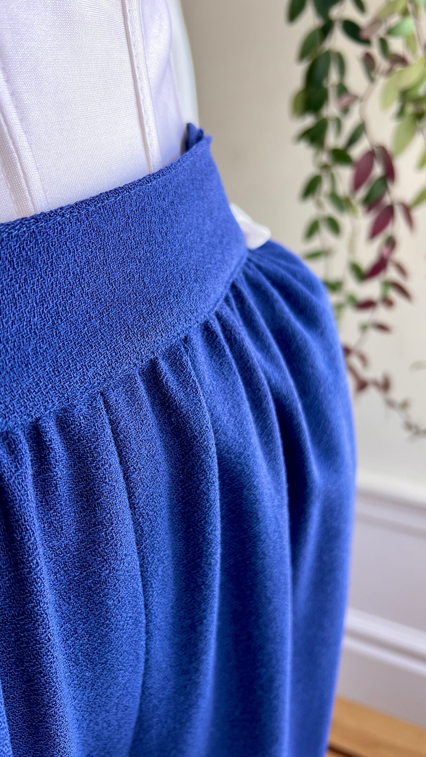 1980s CAROL LITTLE Royal Blue Wool Trousers | medium