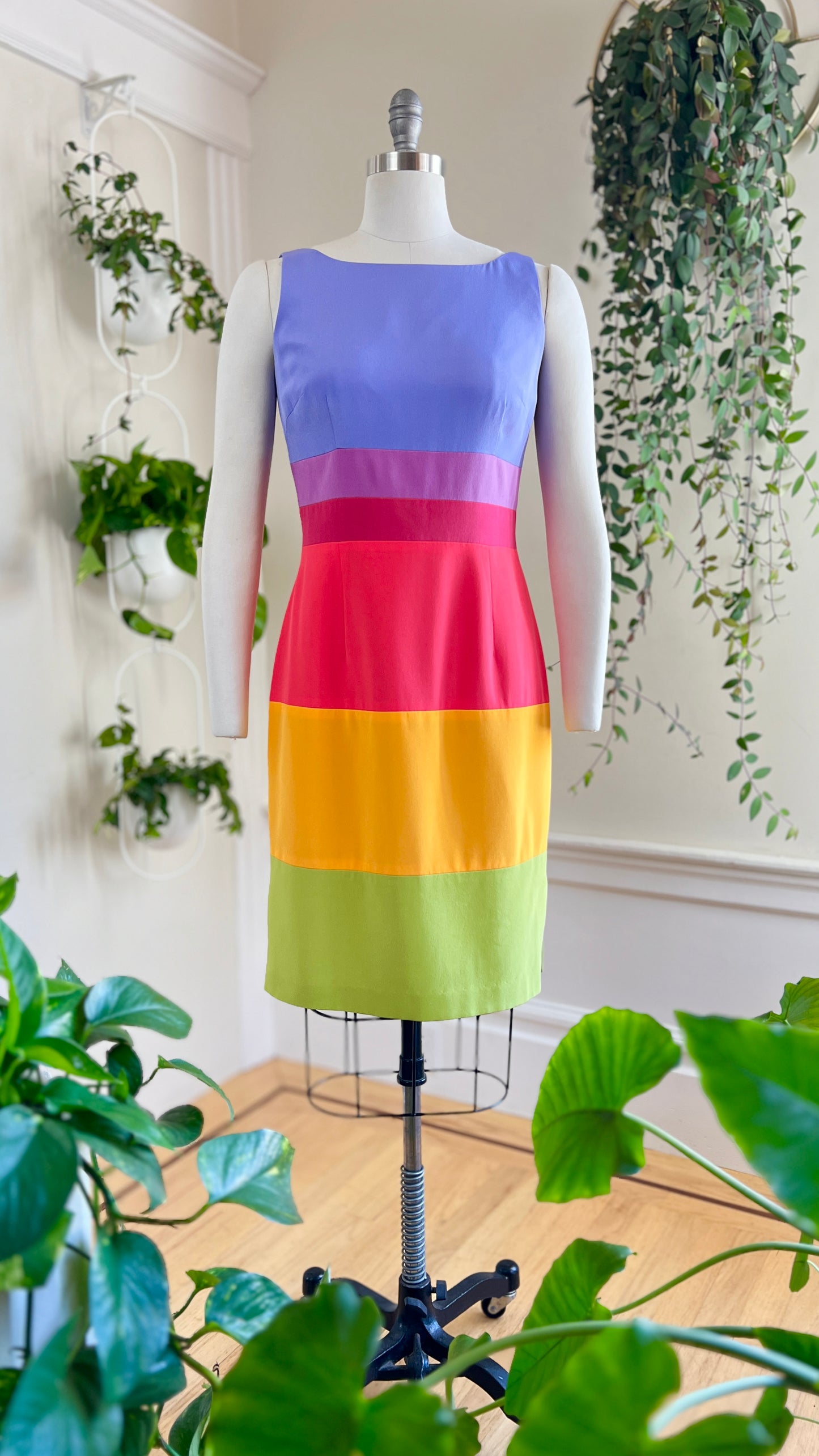 1980s Silk Rainbow Sundress | small/medium