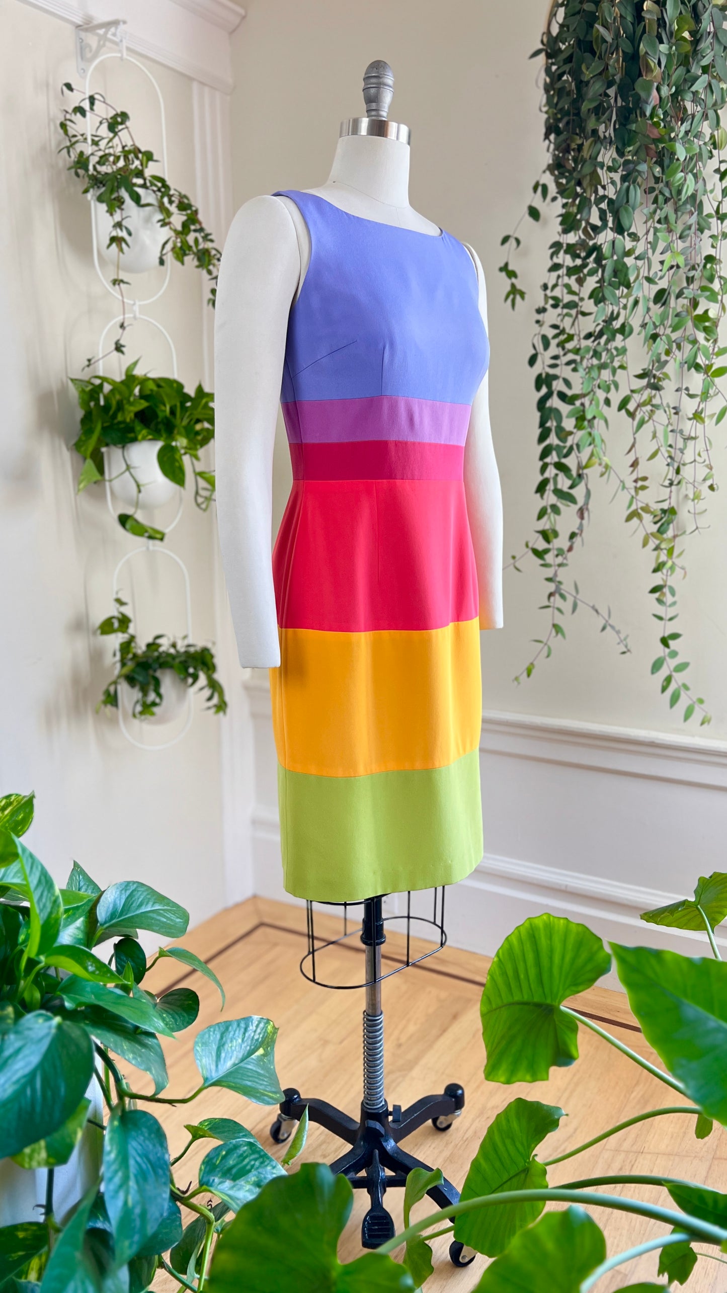 1980s Silk Rainbow Sundress | small/medium