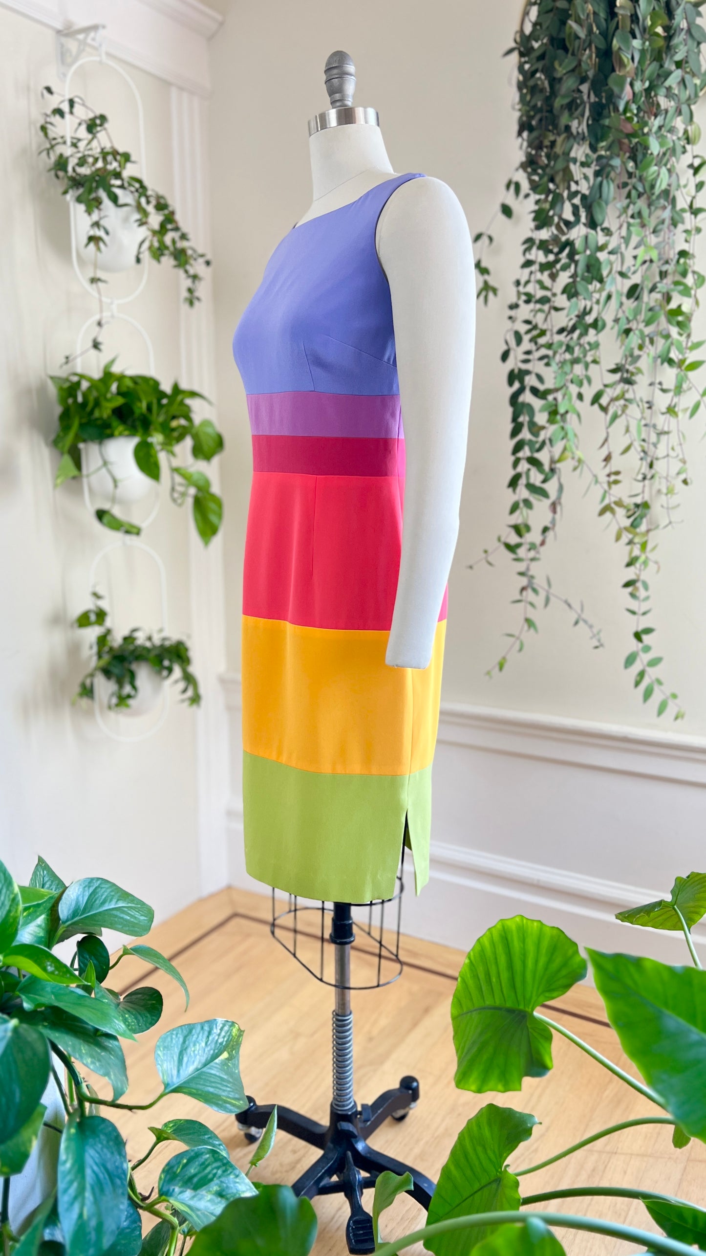 1980s Silk Rainbow Sundress | small/medium