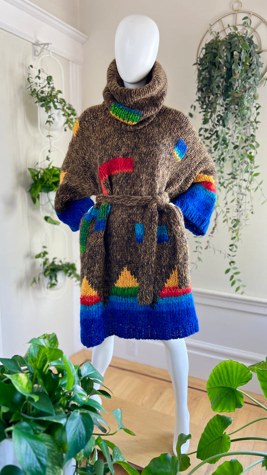 1970s KANSAI YAMAMOTO (F/W 1977) Wool Sweater Dress | medium/large/x-large