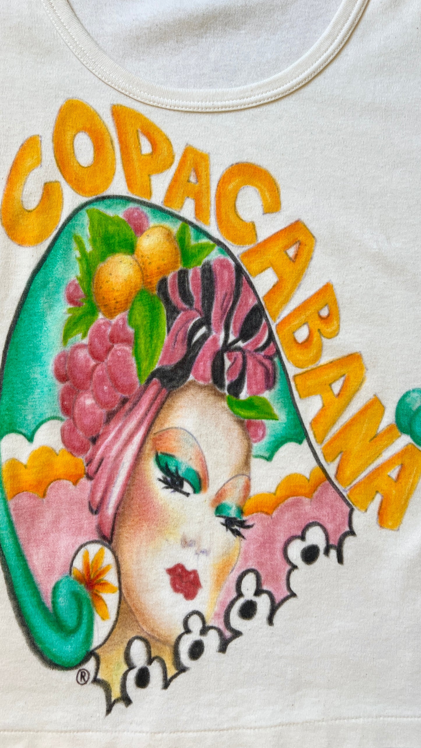 1970s Copacabana Hand Painted T-Shirt | x-small/small