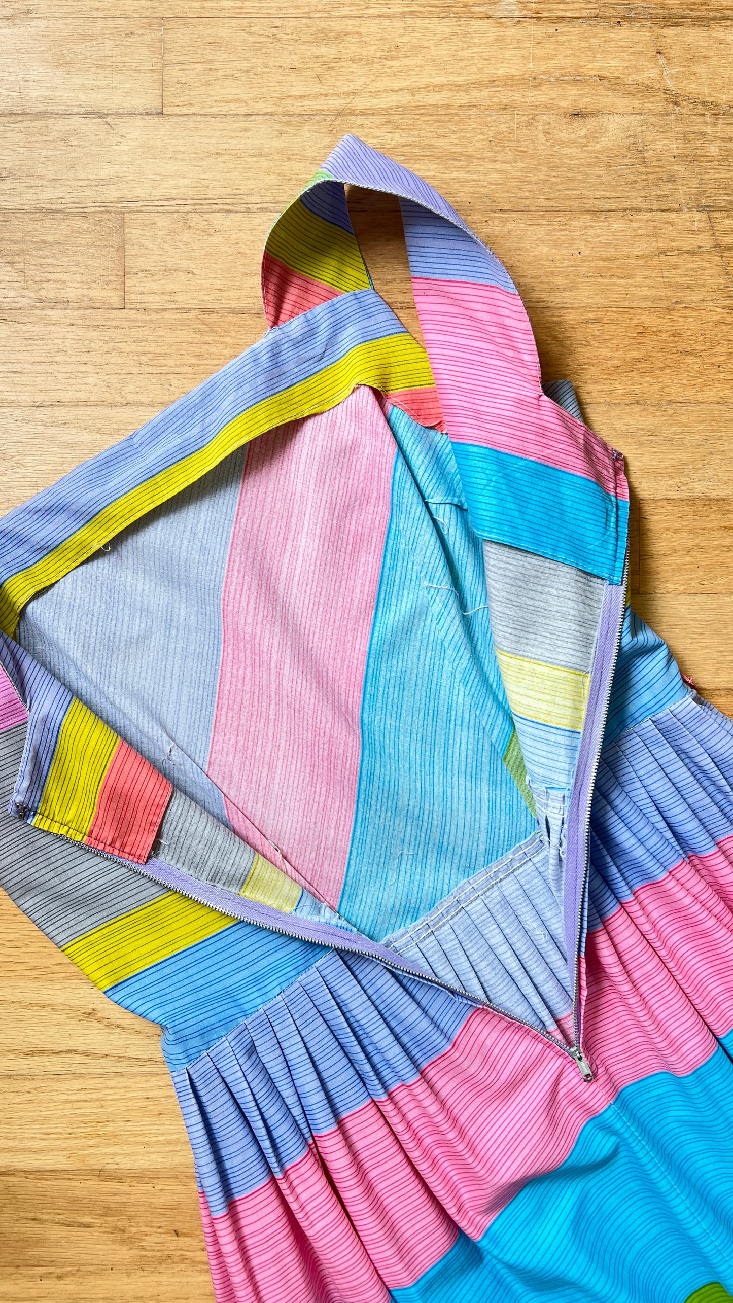 1950s Colorful Striped Cotton Sundress | medium