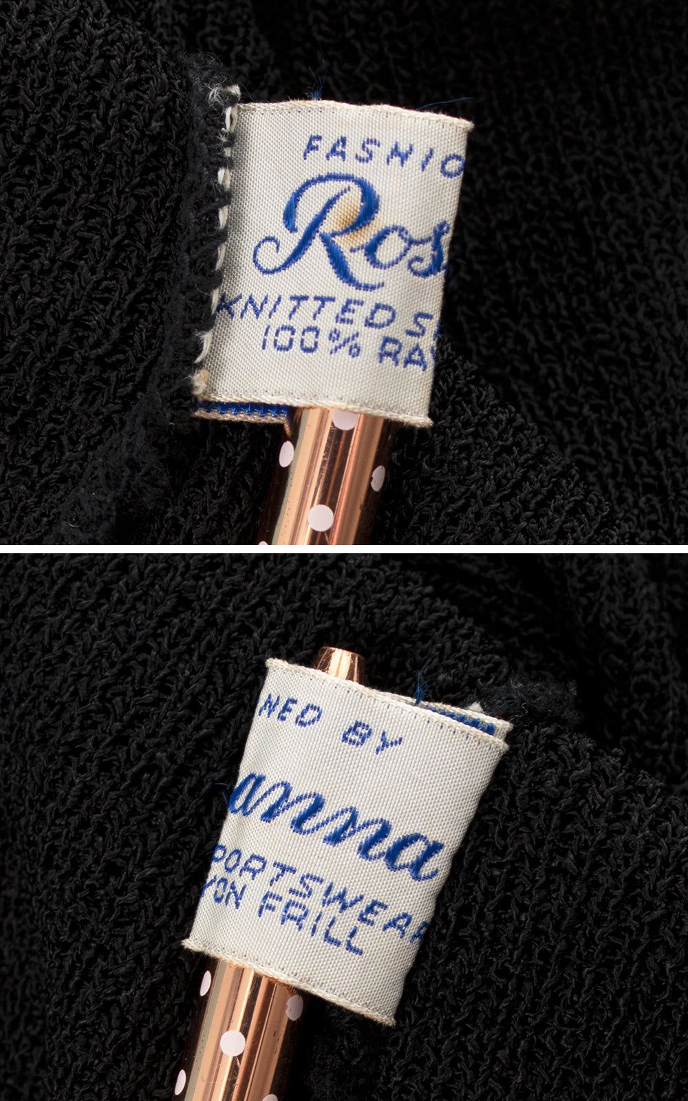 1950s Rhinestone Beaded Knit Top | x-small/small/medium