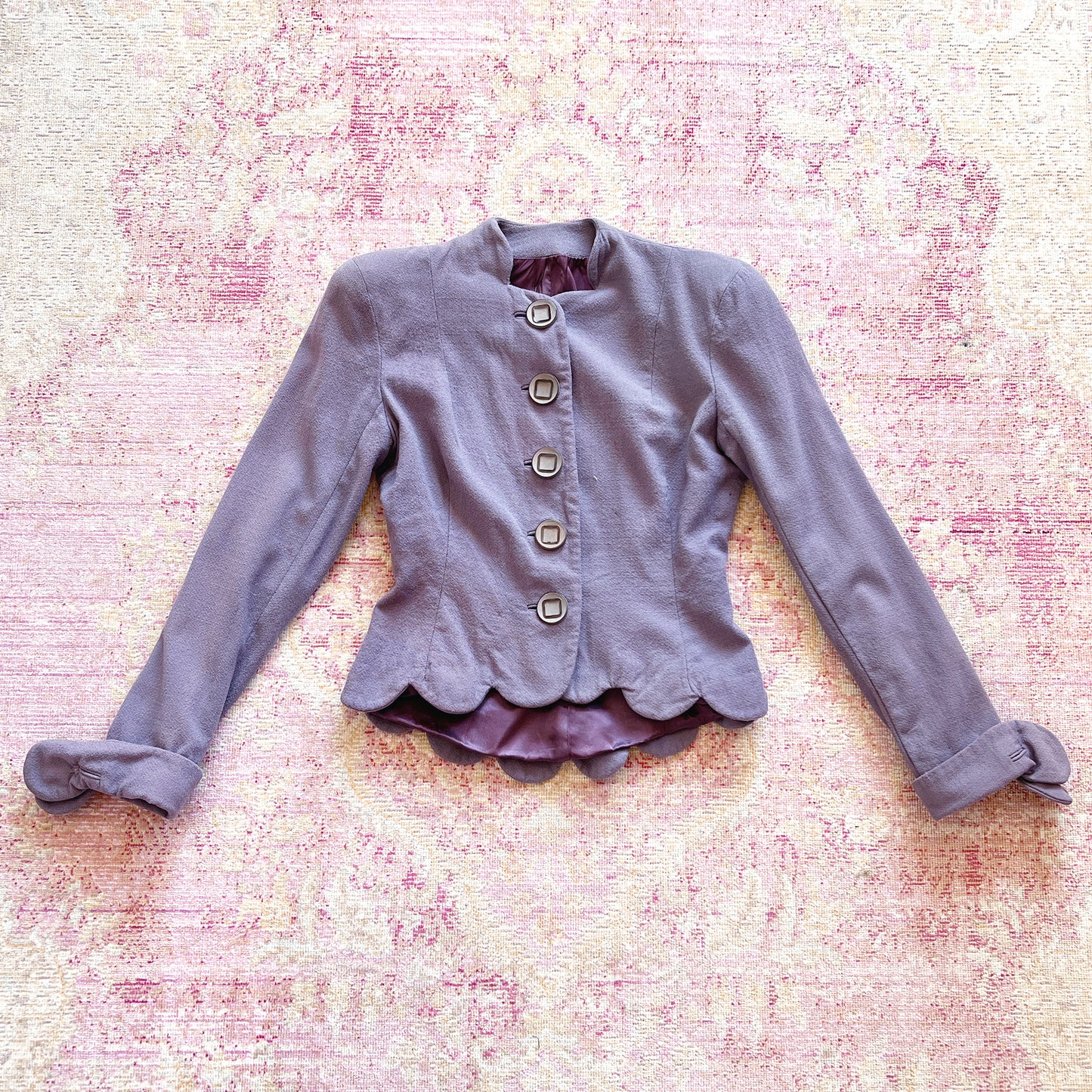 [AS-IS] 1940s Purple Wool Blazer | small