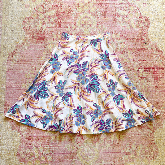 [AS-IS] 1970s 1980s Floral Skirt | medium